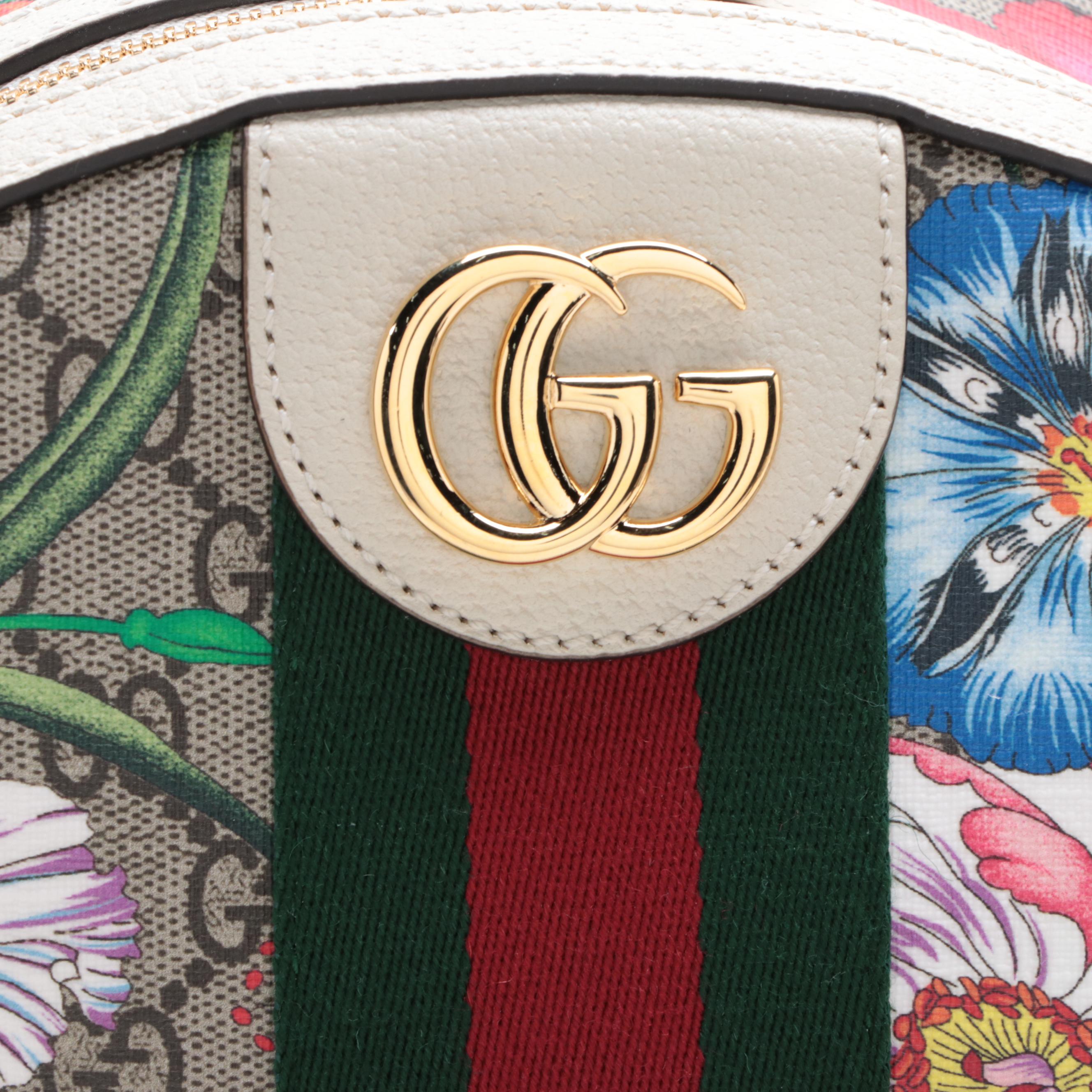 Gucci GG Supreme Flora Backpack Purse