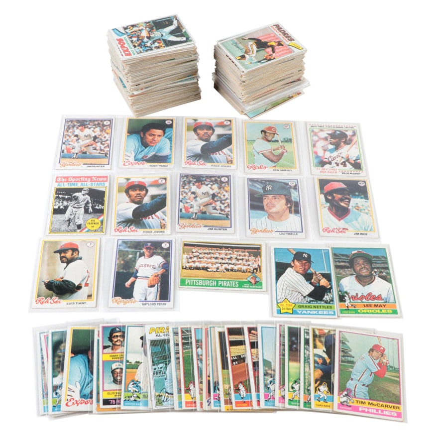 Topps Baseball Cards Including Jenkins, Perry, Perez, Hunter and More, 1970s