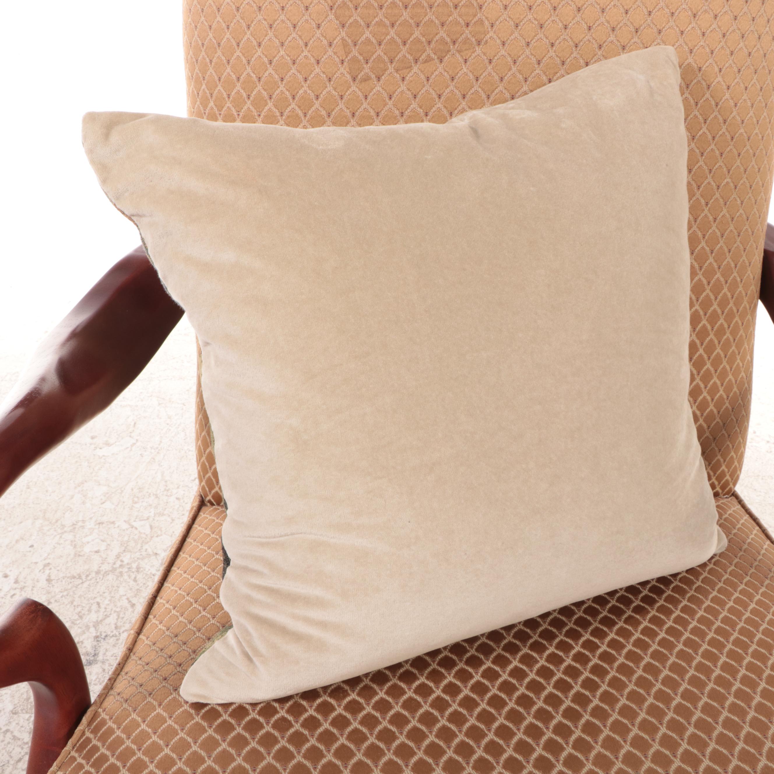 Best Chairs Inc. Queen Anne Style Custom-Upholstered Hardwood Armchair