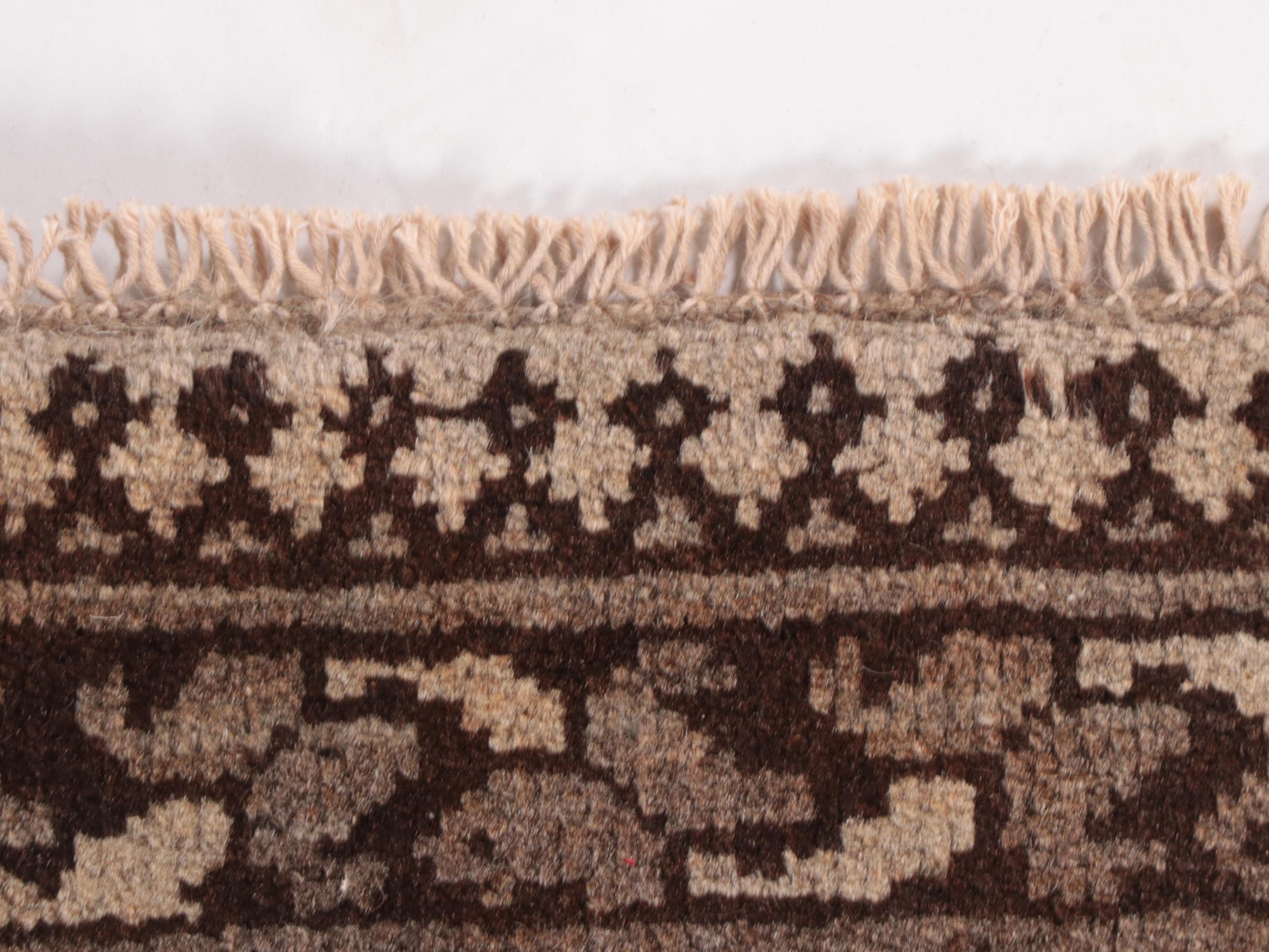 4'11 x 6'6 Hand-Knotted Afghan "Elephant Foot' Gul Accent Rug