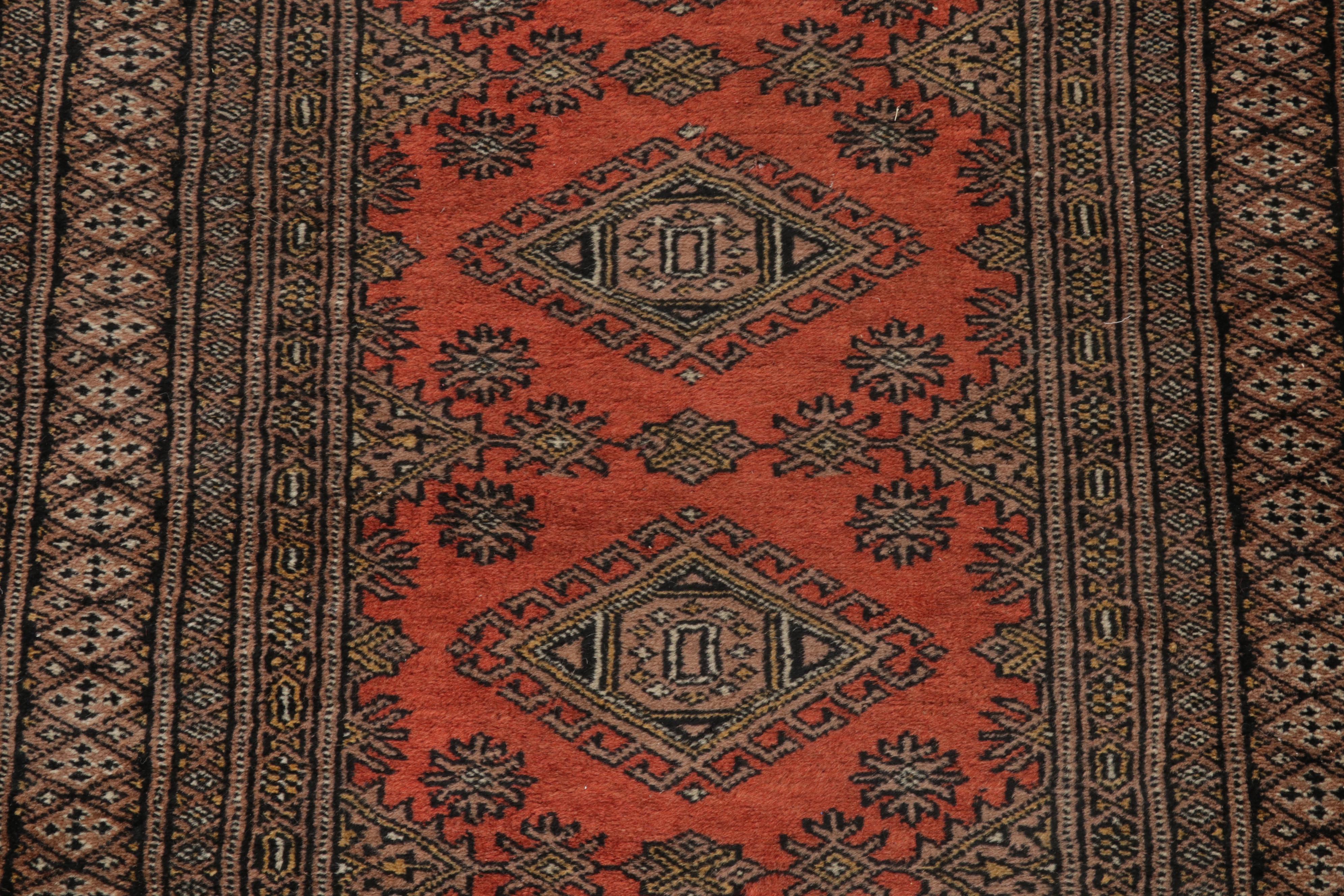 2'8 x 10'10 Hand-Knotted Pakistani Turkmen Bokhara Runner, 1990s