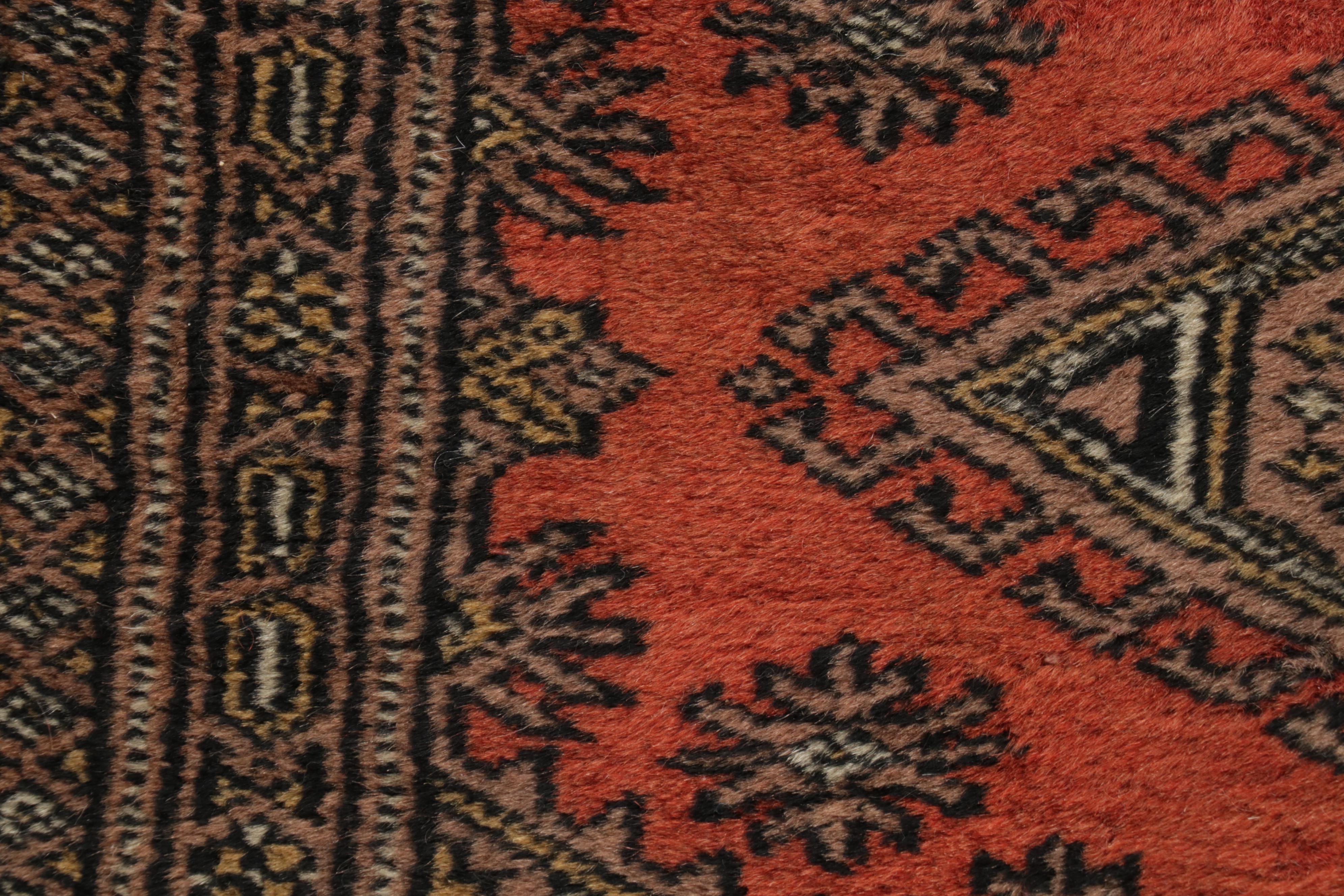 2'8 x 10'10 Hand-Knotted Pakistani Turkmen Bokhara Runner, 1990s