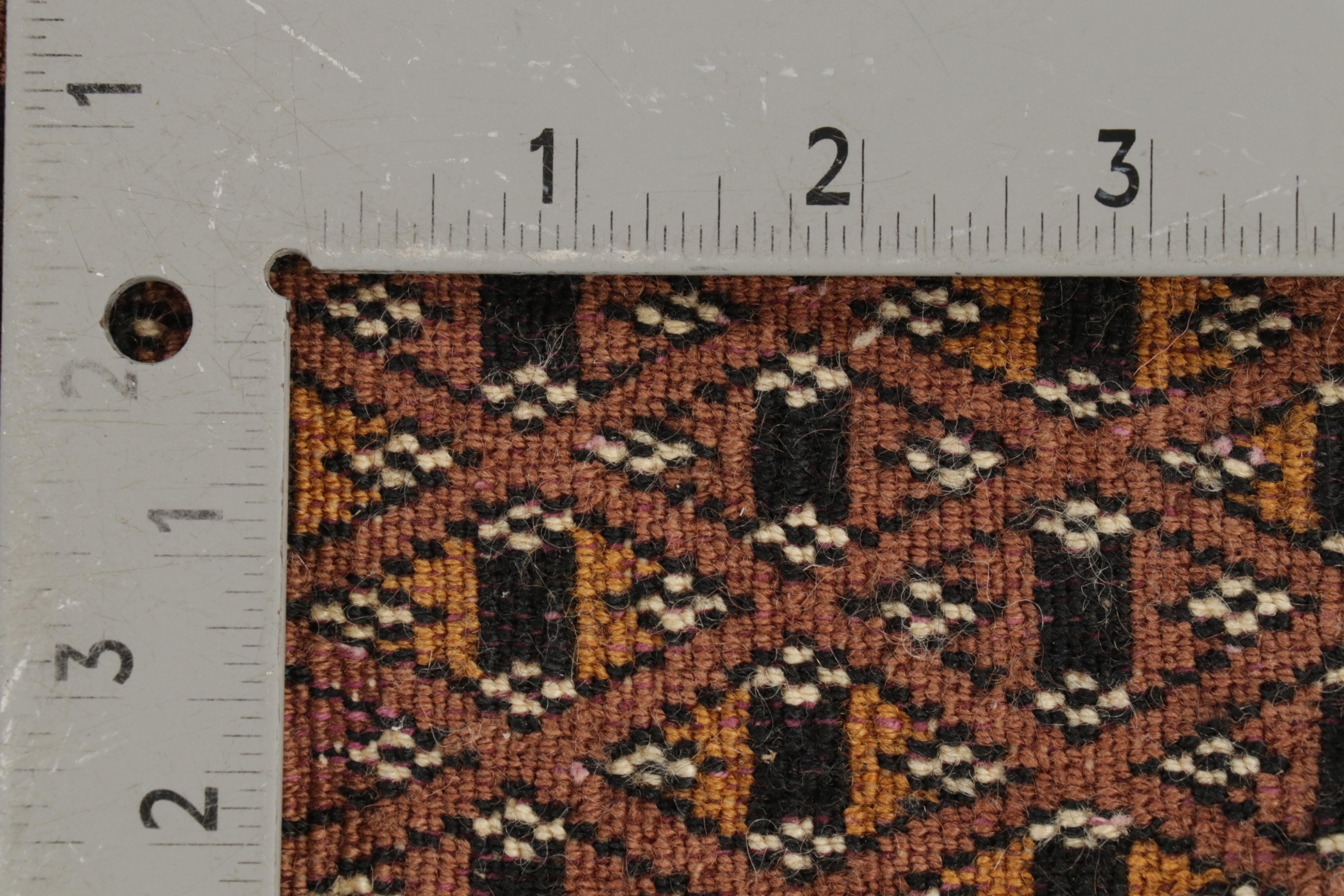 2'8 x 10'10 Hand-Knotted Pakistani Turkmen Bokhara Runner, 1990s