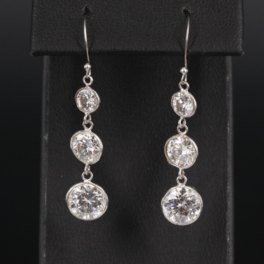 14K Moissanite Dangle Earrings