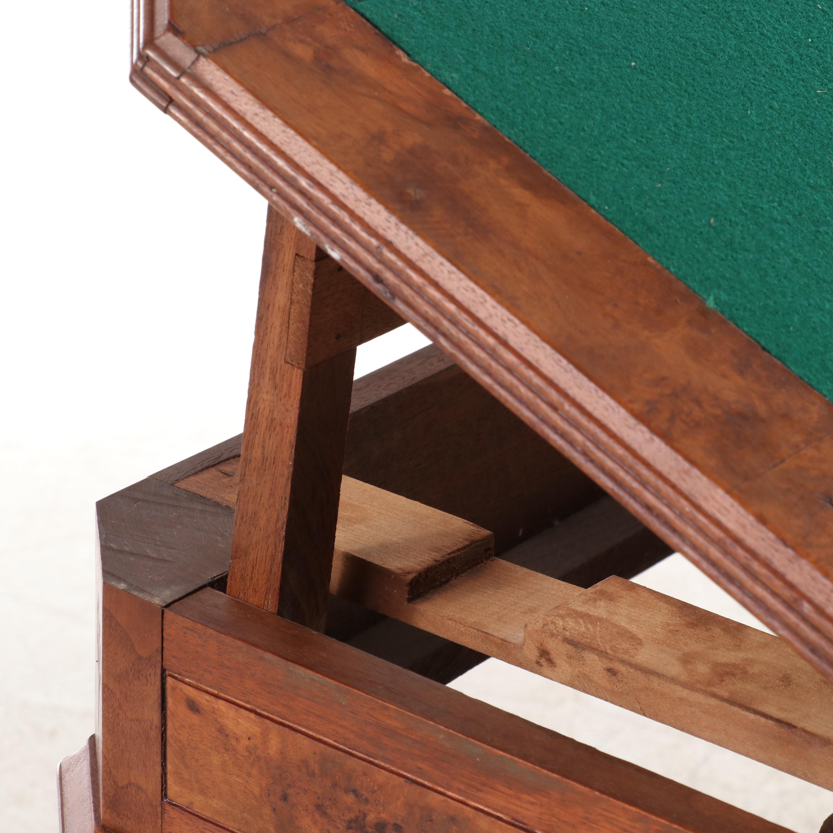 Victorian Renaissance-Revival Writing/Library Table with Adjustable Top