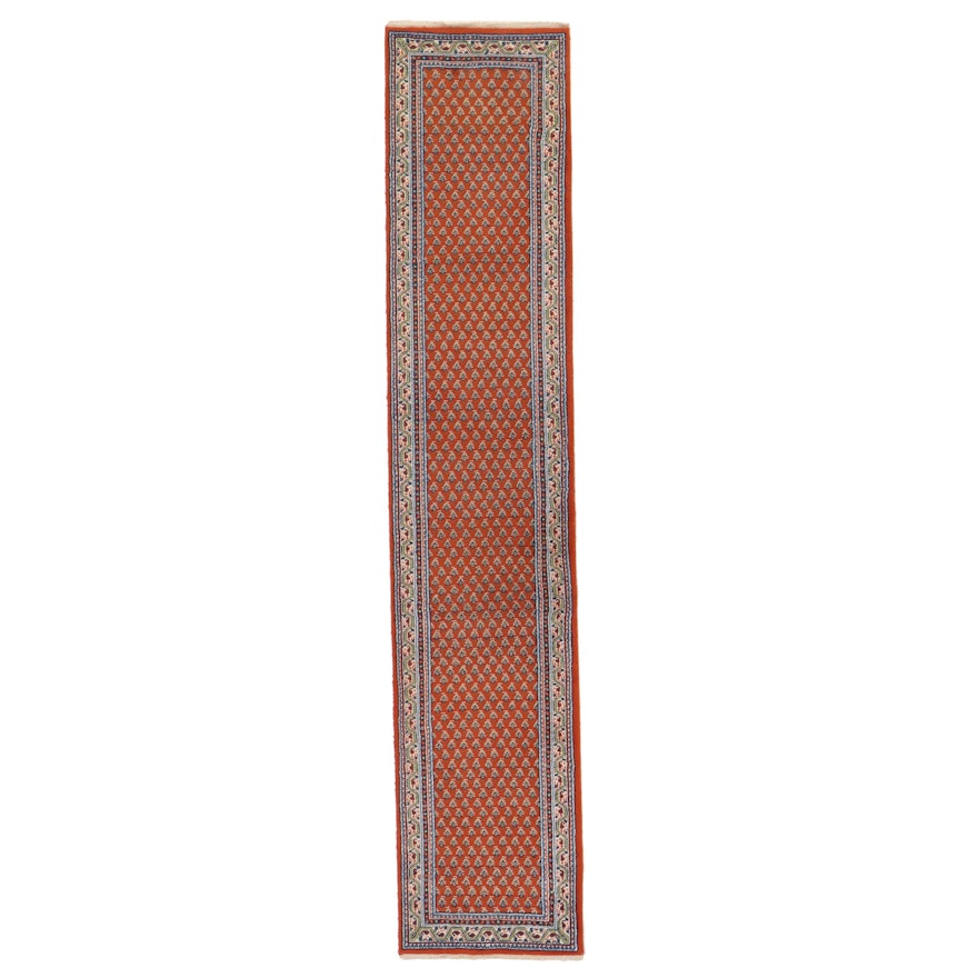 2'7 x 7'11 Hand-Knotted Indo-Persian Heriz Serapi Runner, 2010