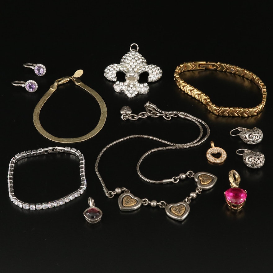 Swarovski Featured in Jewelry Including Sterling Ruby and Amethyst