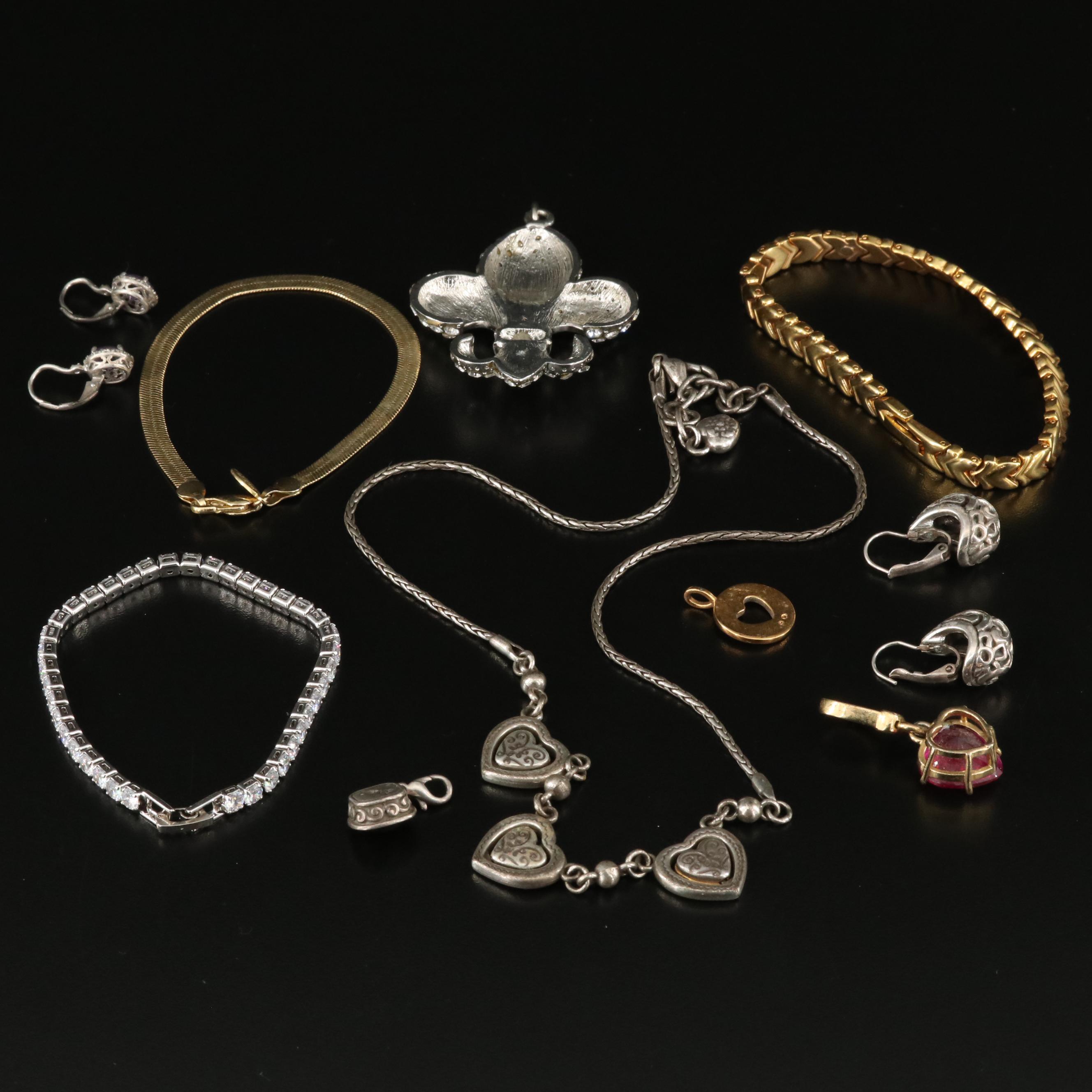 Swarovski Featured in Jewelry Including Sterling Ruby and Amethyst