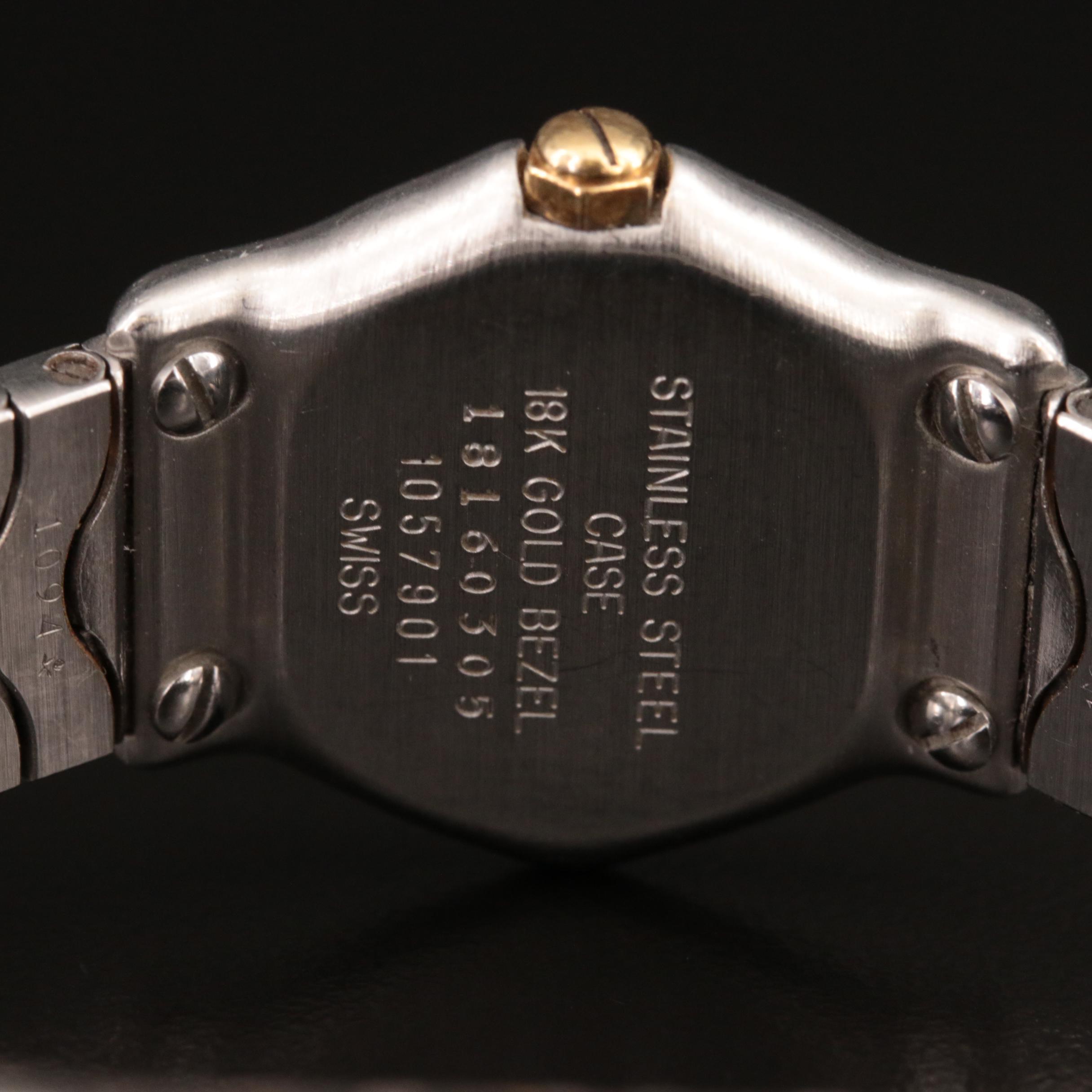 18K and Stainless Steel Ebel Sport Wave Watch