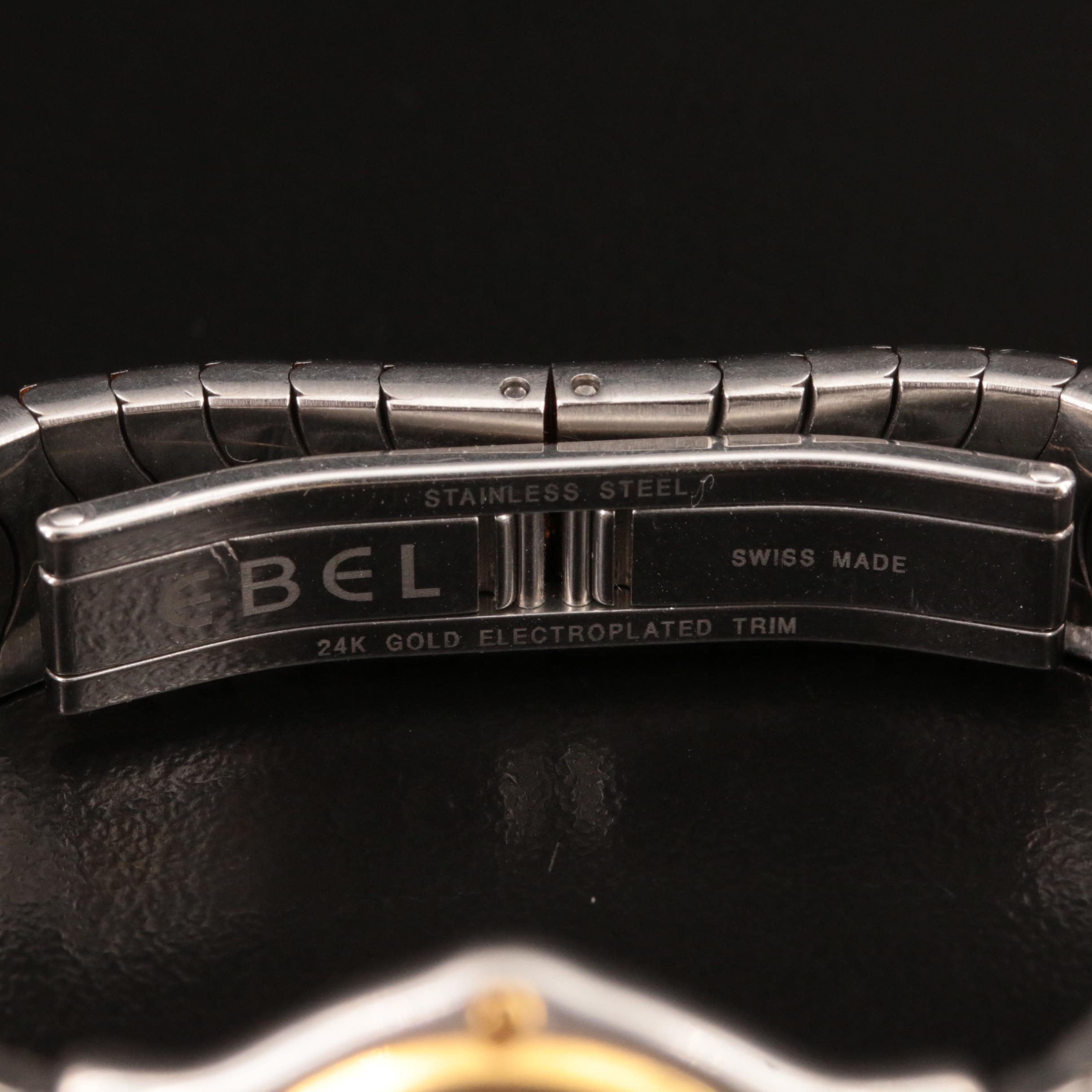 18K and Stainless Steel Ebel Sport Wave Watch