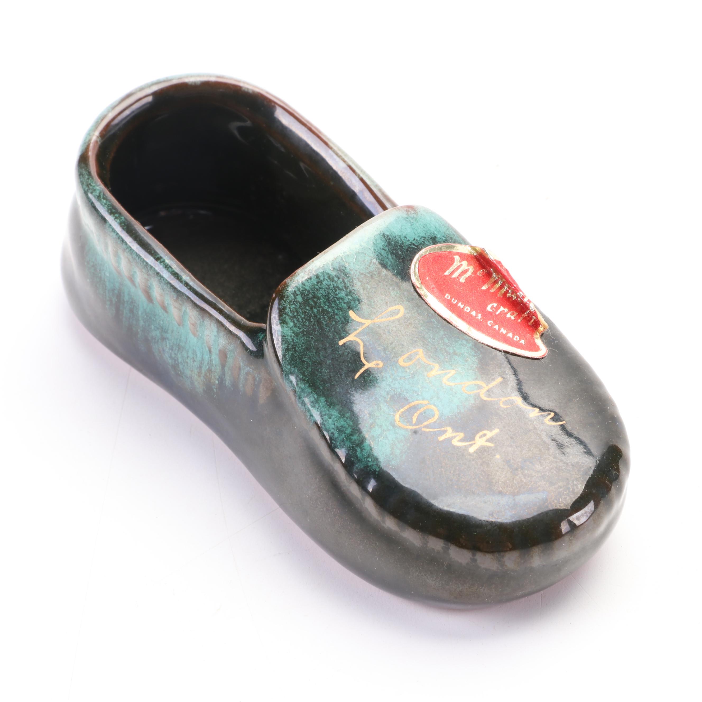 McMaster with Other Ashtrays, Musical Cigarette Box and Shoe Figurine