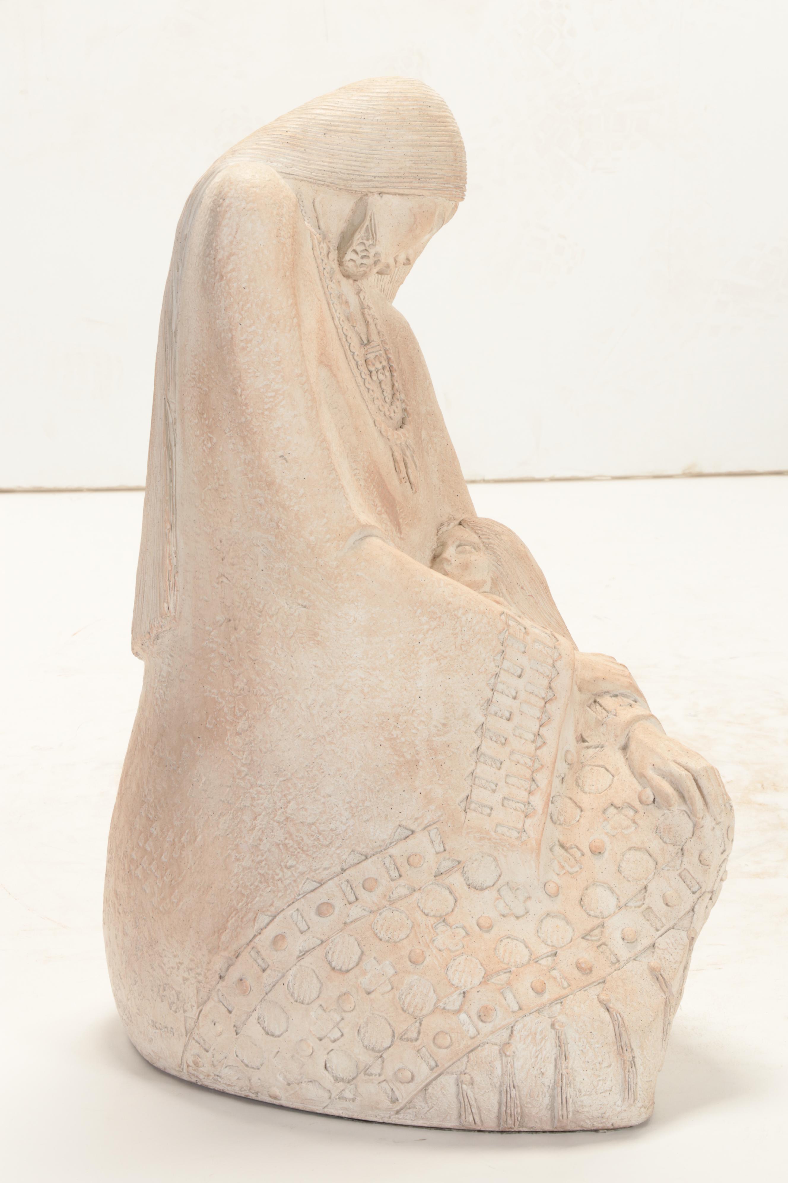 Austin Productions "Acoma" Mother and Child Statue, 1988