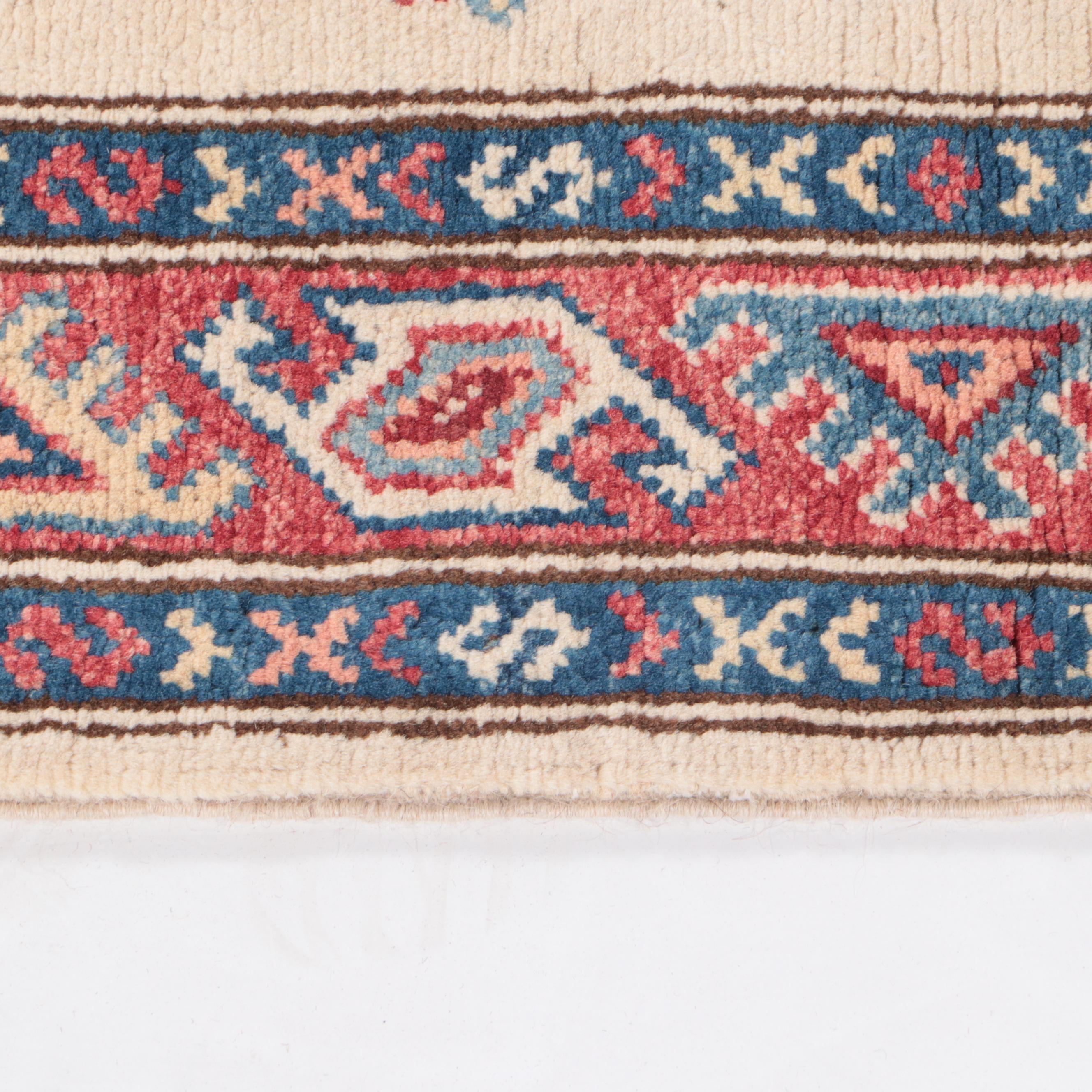 2'7 x 7'8 Hand-Knotted Pakistani Kazak-Style Carpet Runner