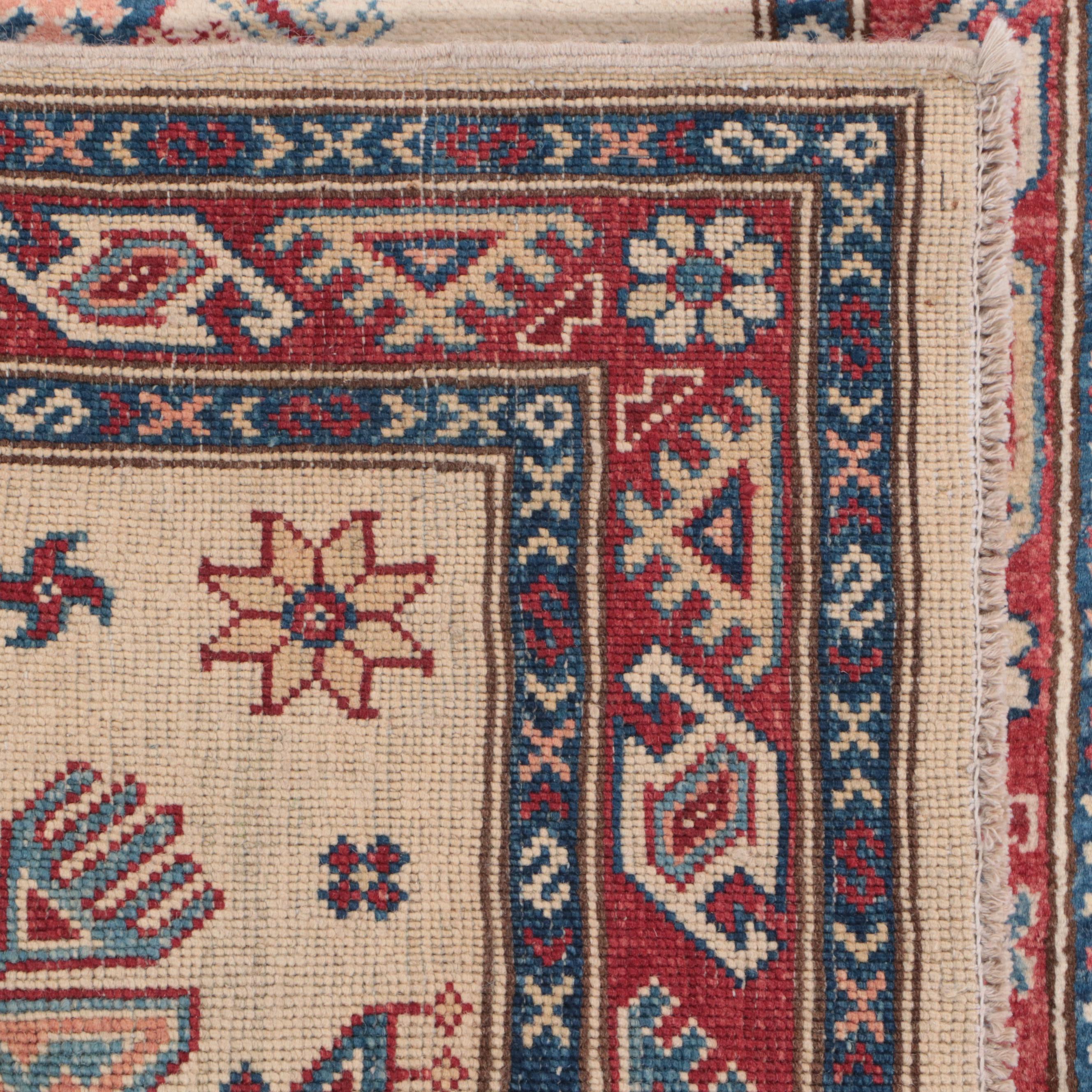 2'7 x 7'8 Hand-Knotted Pakistani Kazak-Style Carpet Runner
