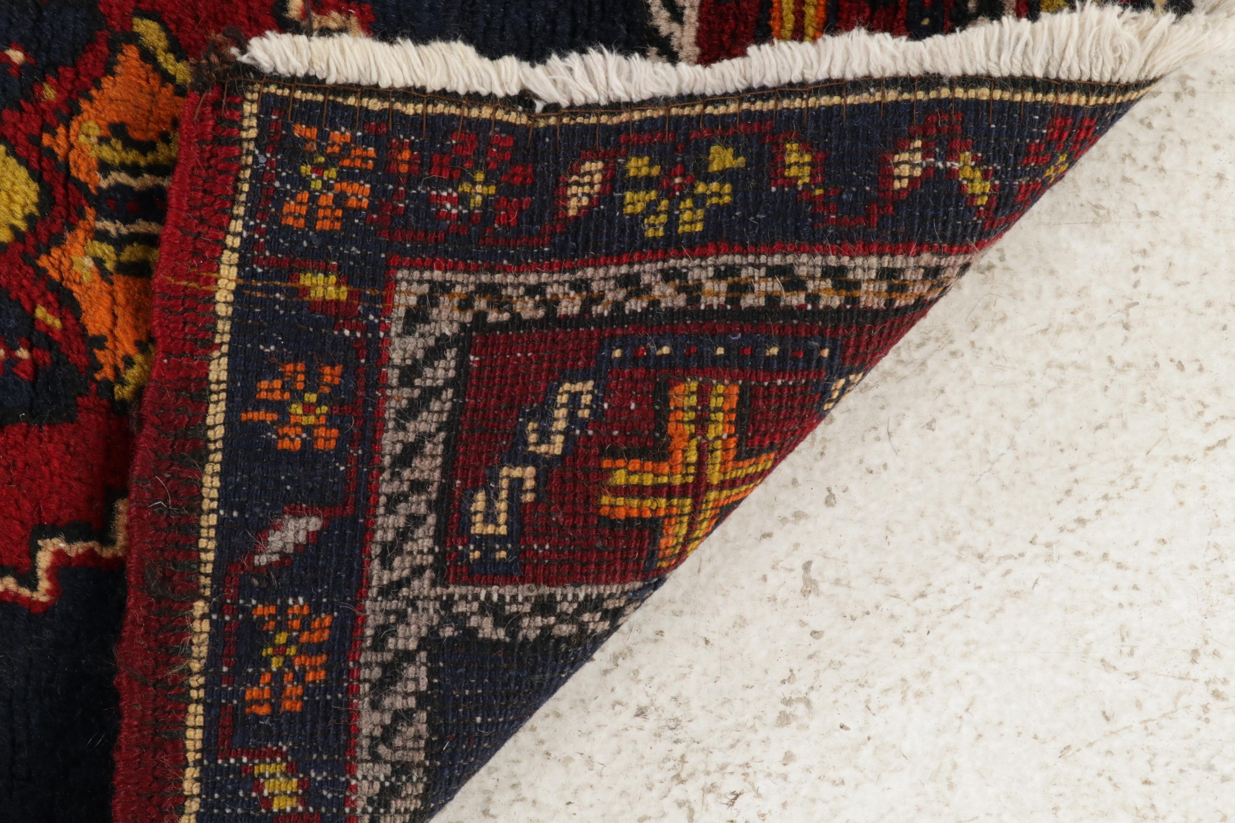 1'8 x 3'11 Hand-Knotted Turkish Dazkırı Village Rug, 1930s