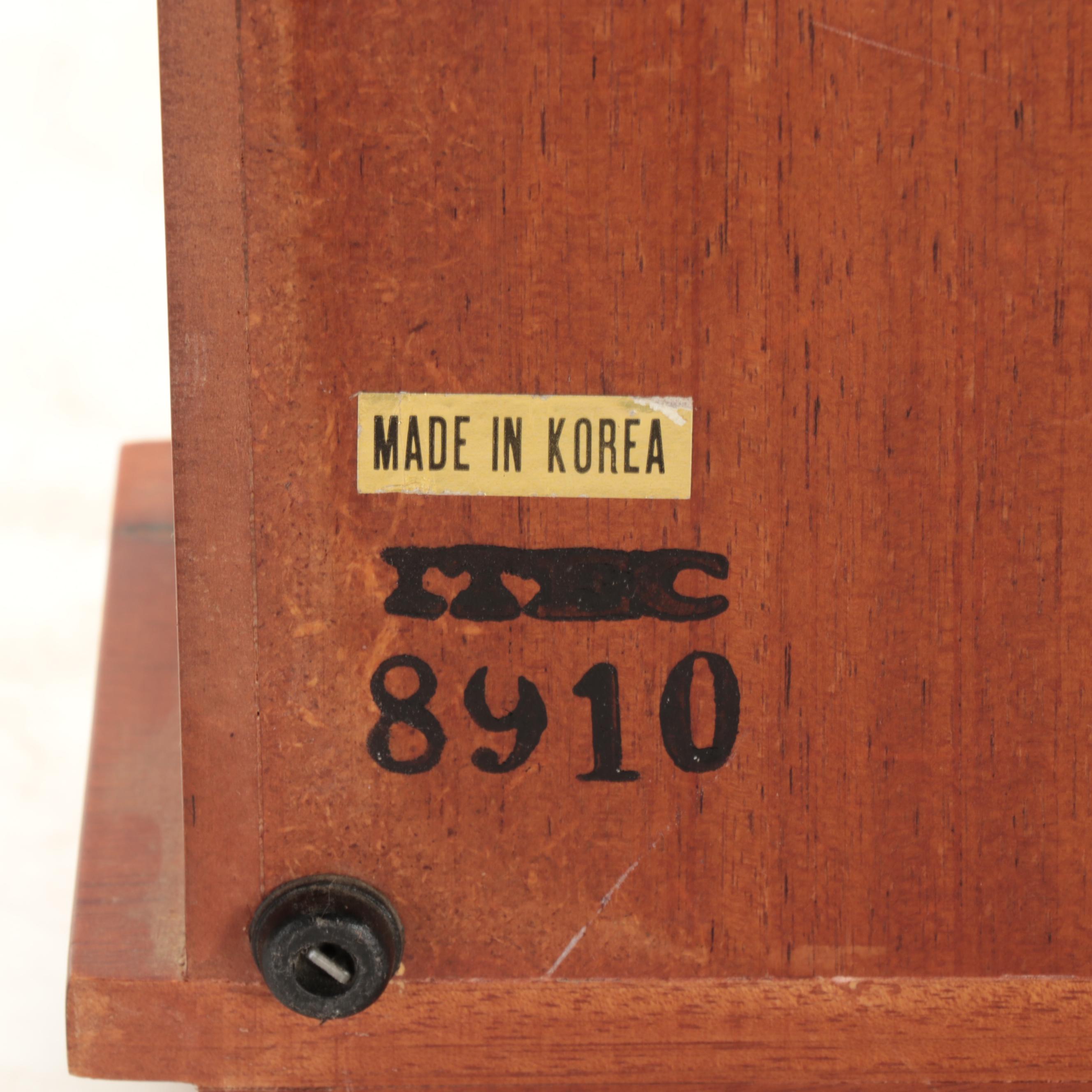 Korean Regulator Clock with Stained and Frosted Glass Front EBTH