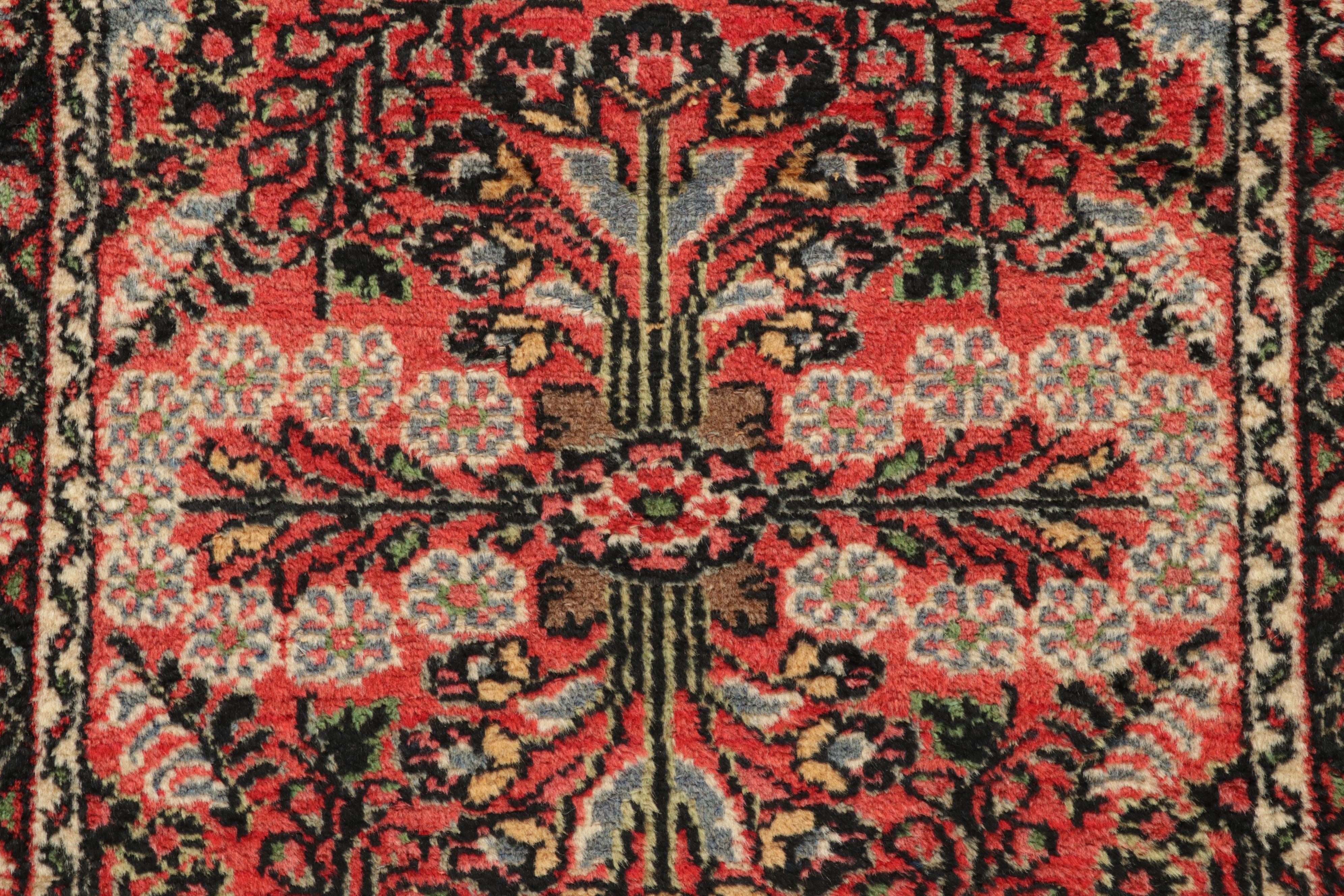 2' x 3'1 Hand-Knotted Persian Dargazine Rug, 1920s