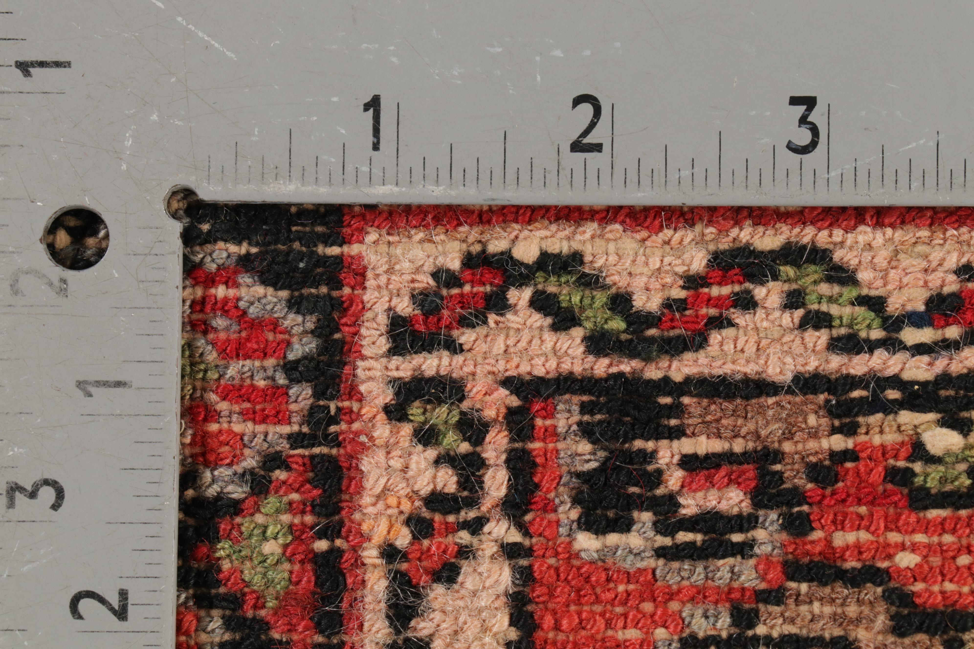 2' x 3'1 Hand-Knotted Persian Dargazine Rug, 1920s