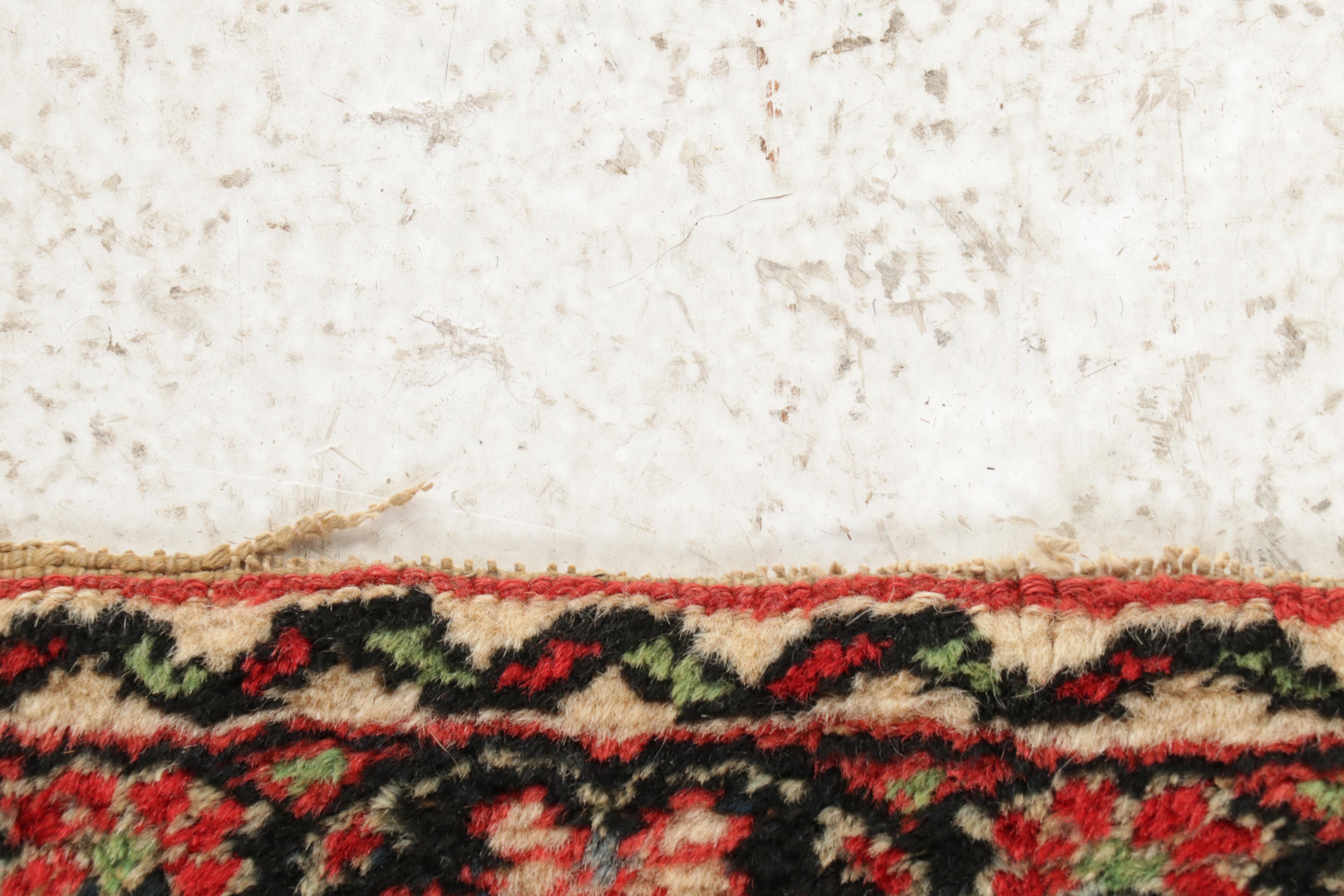 2' x 3'1 Hand-Knotted Persian Dargazine Rug, 1920s