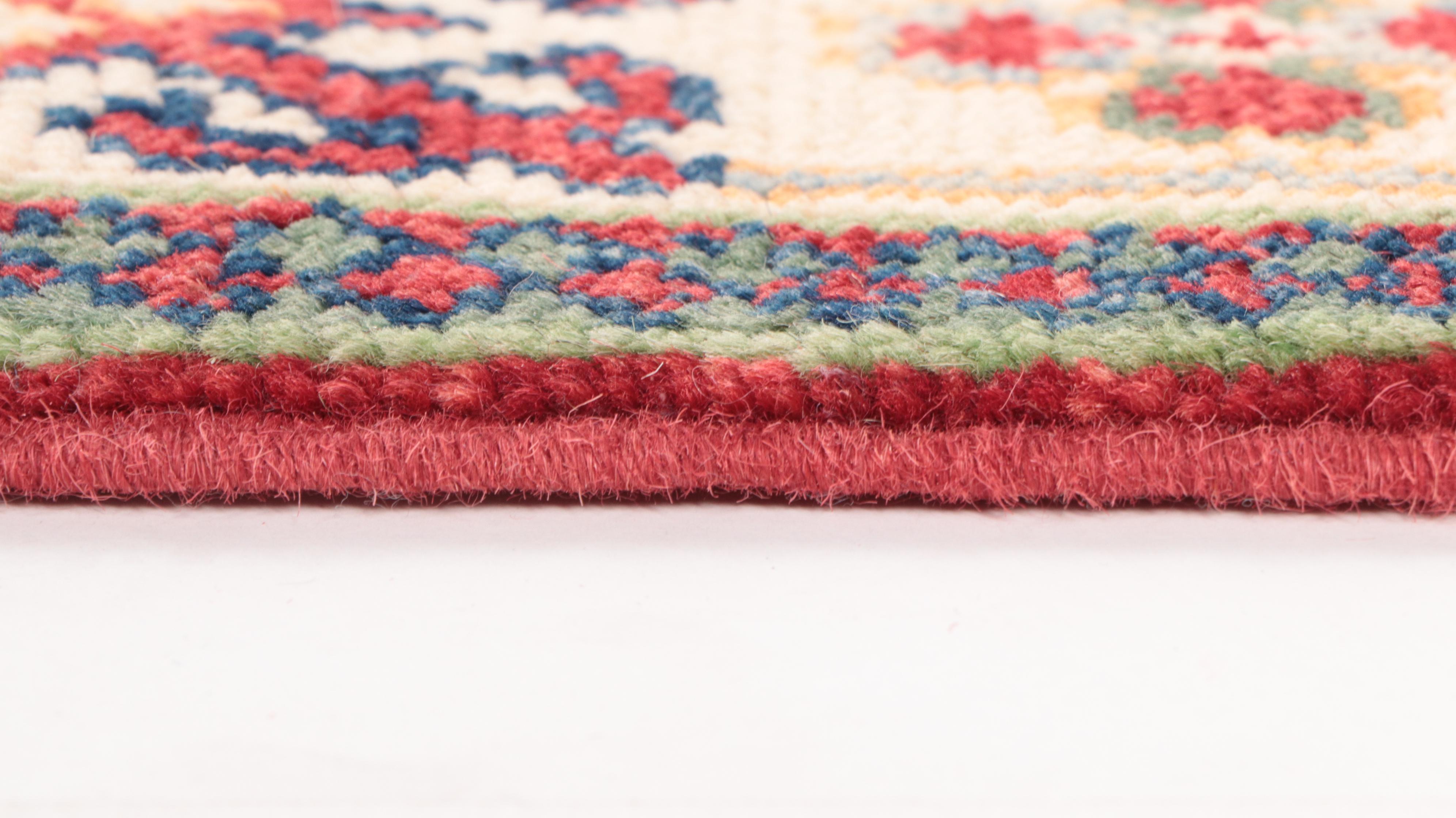 3'5 x 5' Hand-Knotted Pakistani Kazak Style Area Rug