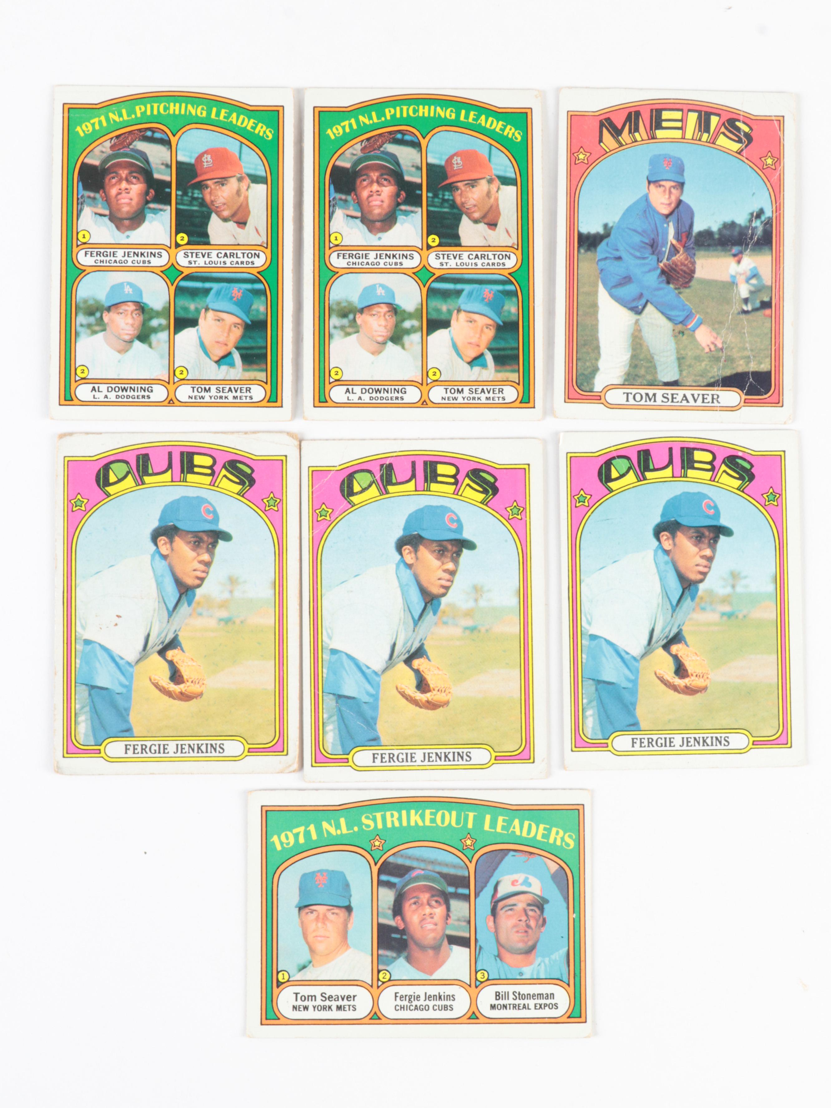 1972 Topps Baseball Cards Including Kaline, Seaver, Jenkins, and More HOF
