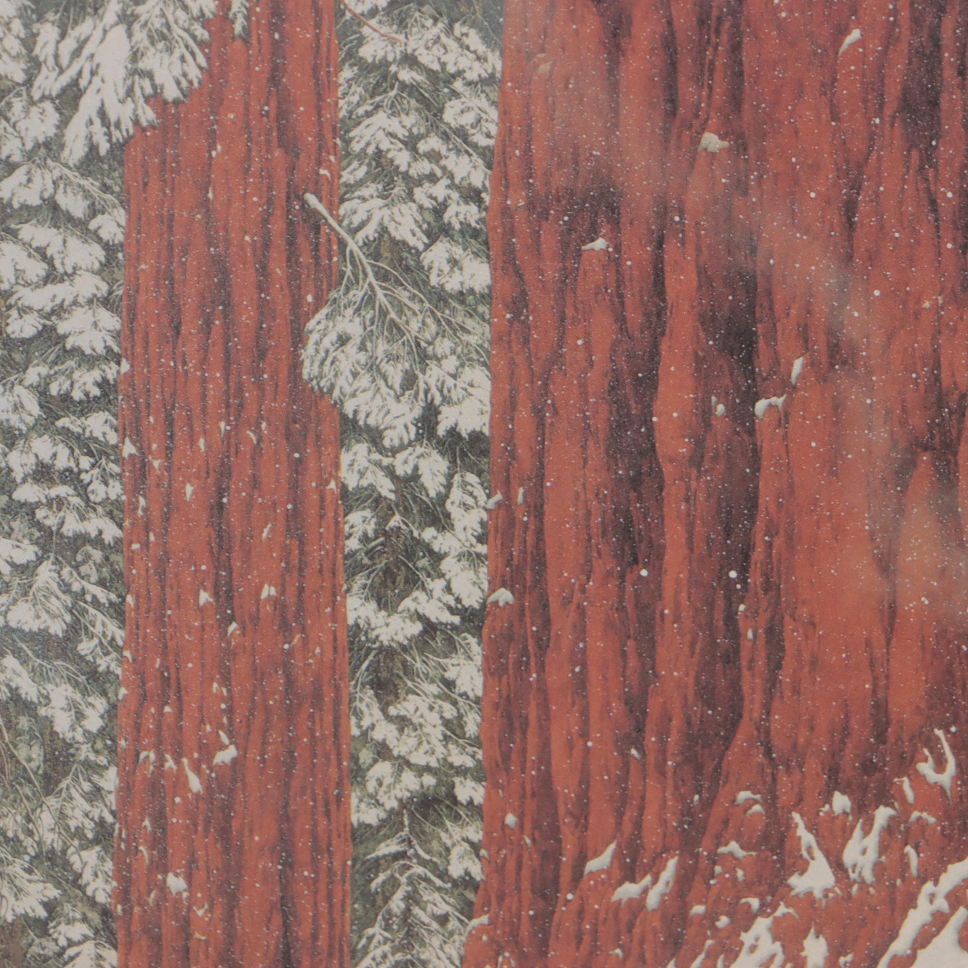 Offset Lithograph After Bev Doolittle "Christmas Day Give or Take a Week"