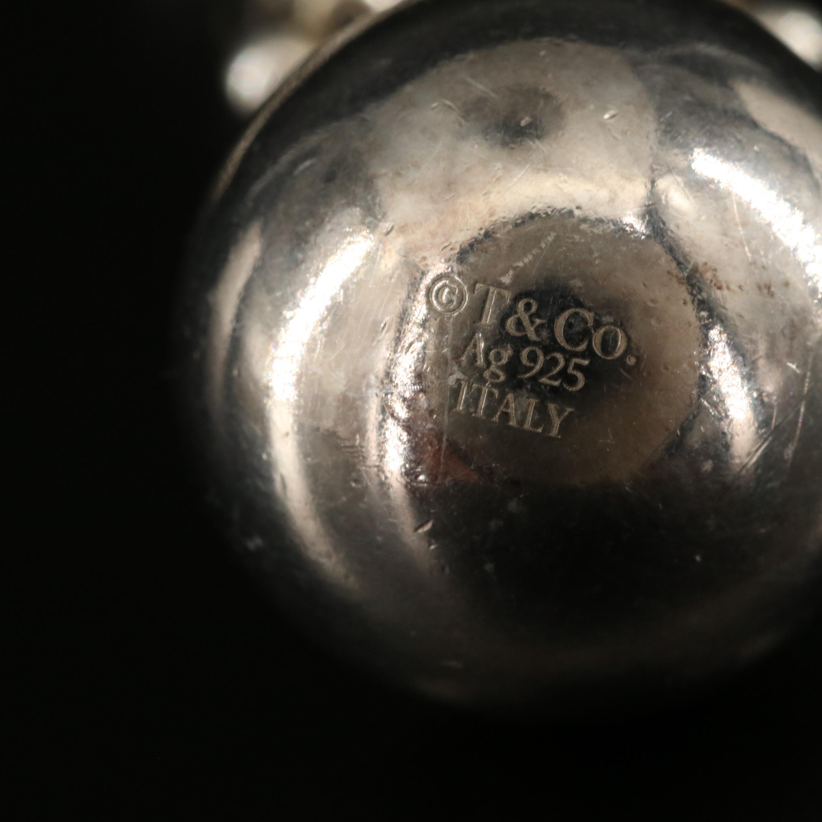 Tiffany & Co. "Hardware" Ball Sterling Wrap Necklace with Lock Charm