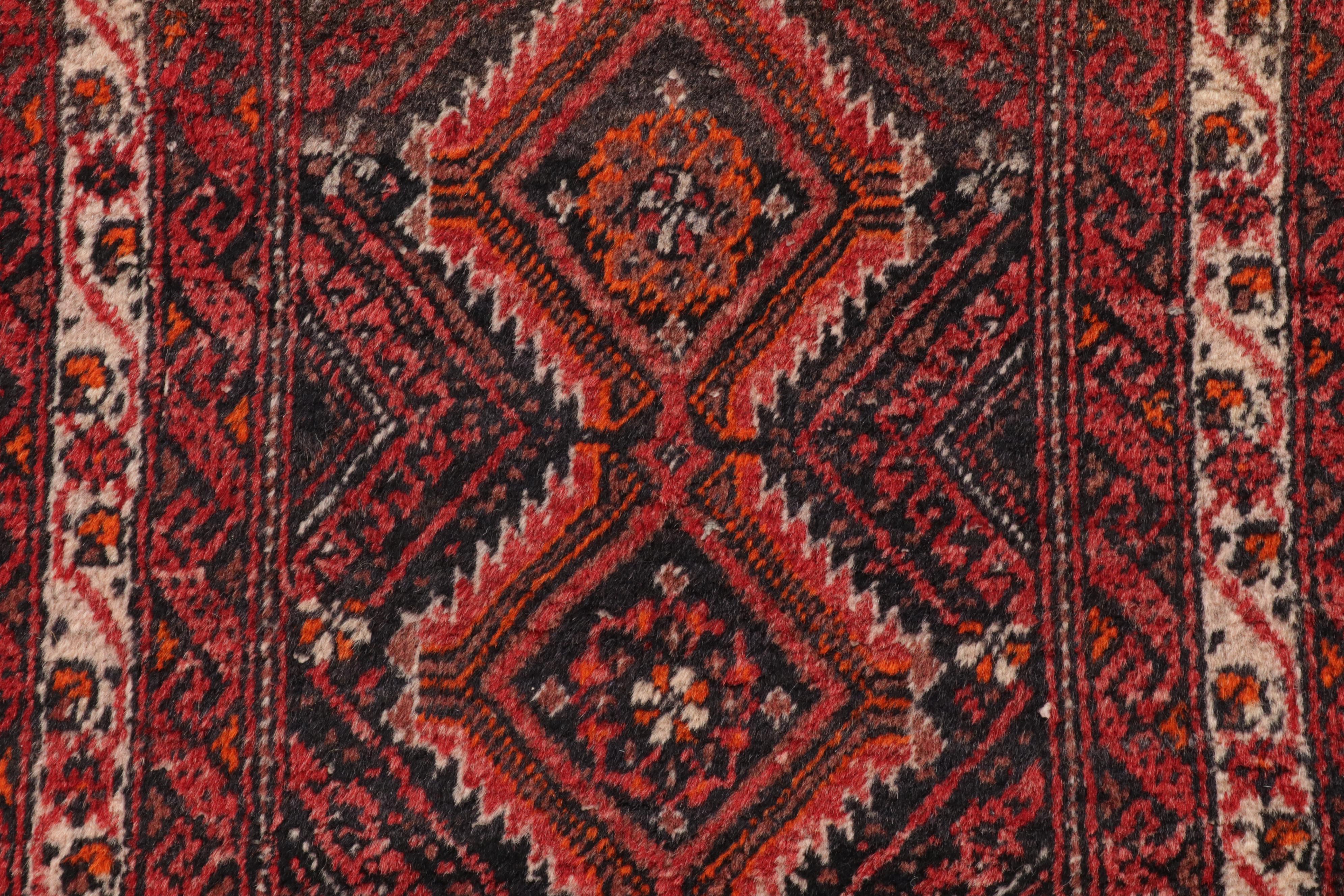 1'8 x 3' Hand-Knotted Persian Baluch Rug, 1920s