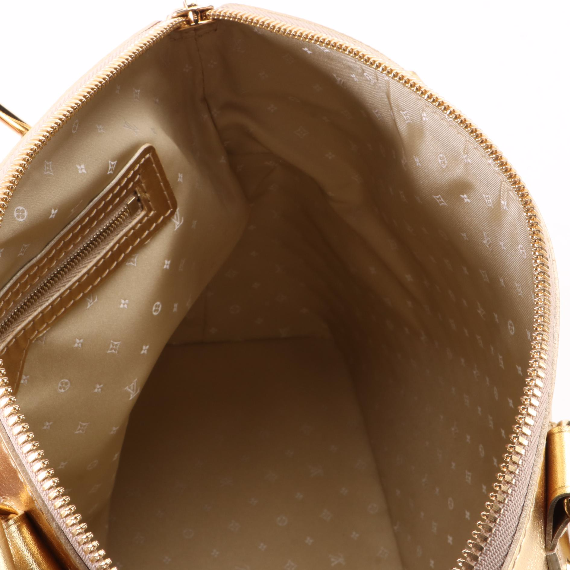 Louis Vuitton Lockit Bag in Gold Metallic Suhali Leather