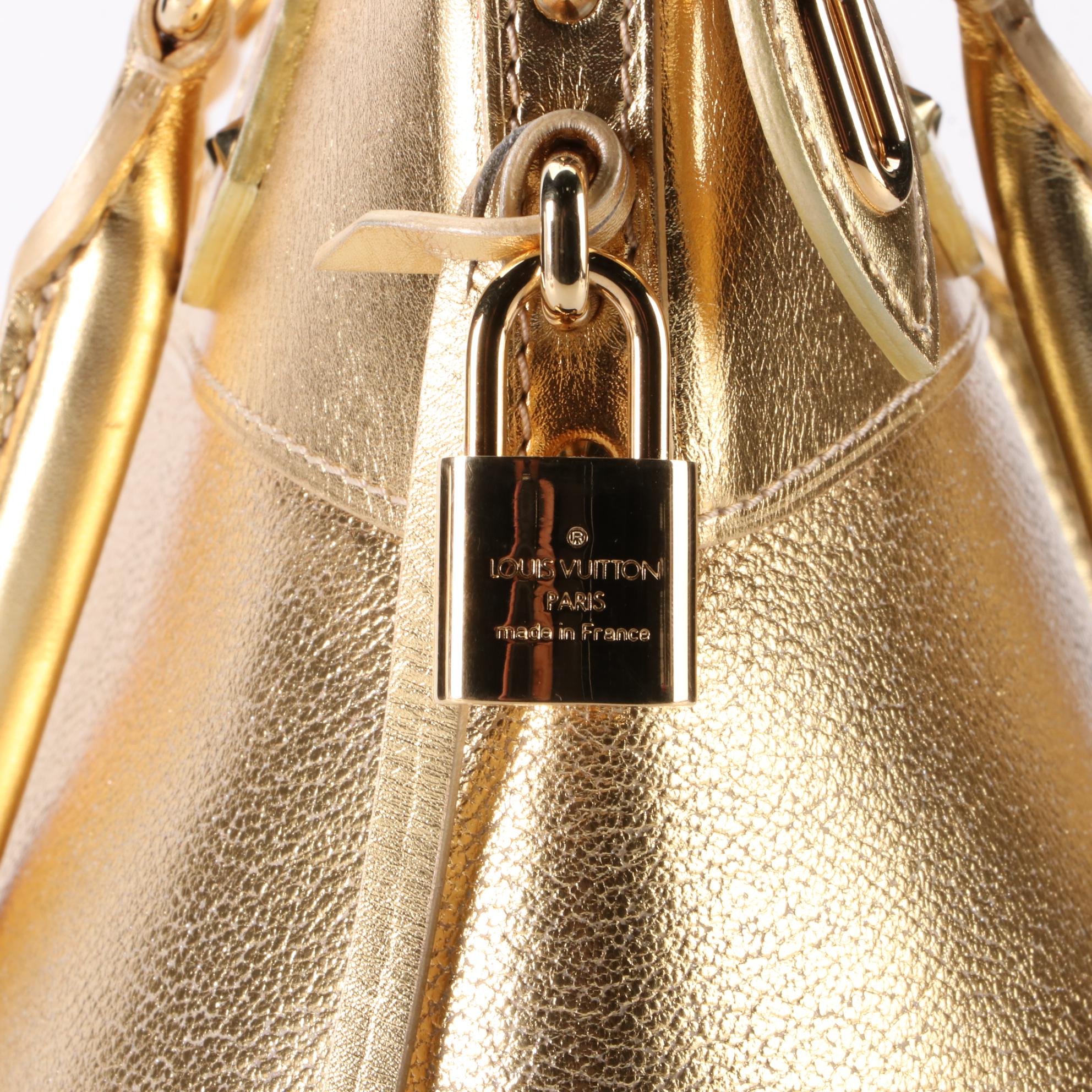 Louis Vuitton Lockit Bag in Gold Metallic Suhali Leather