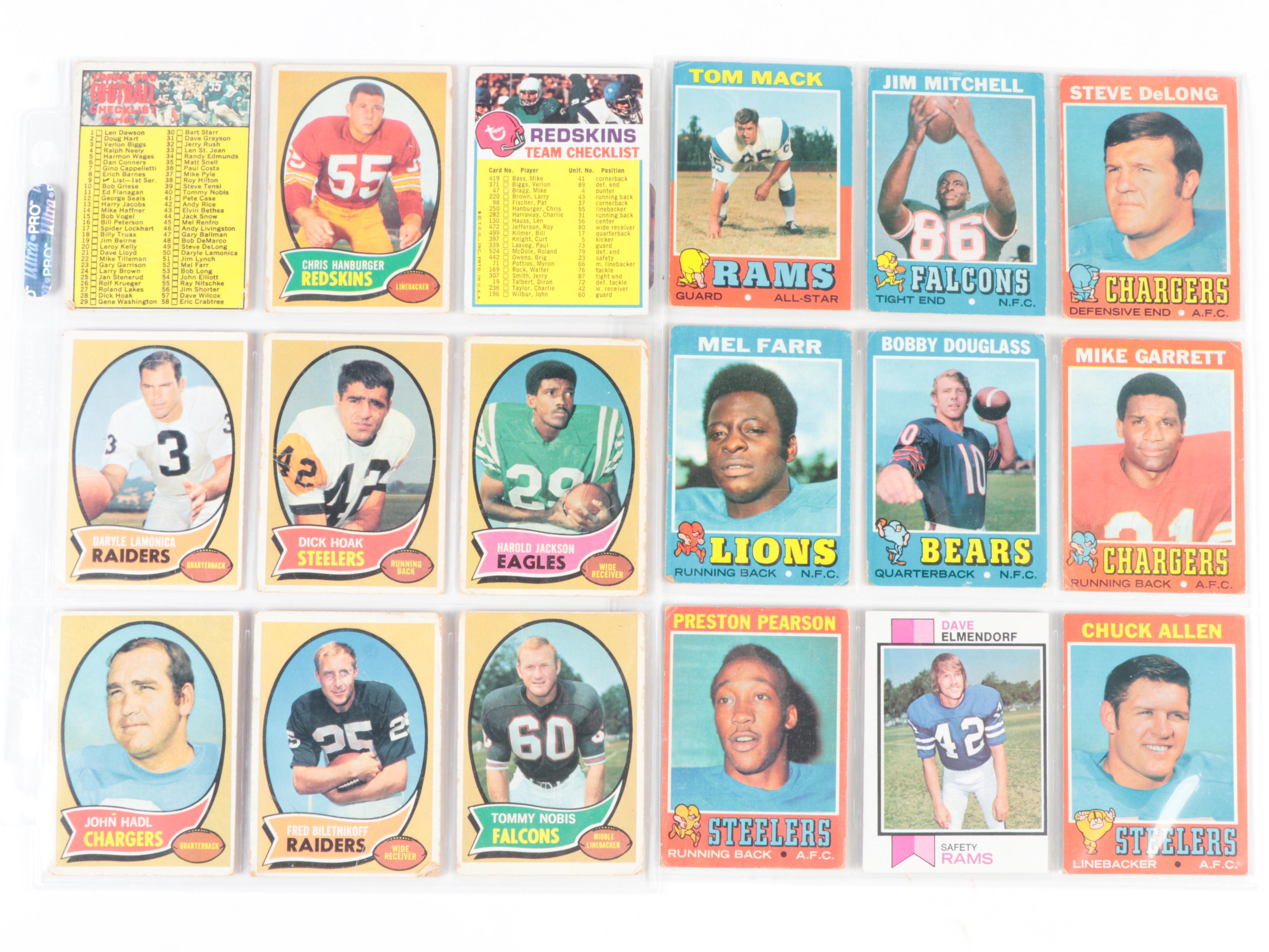 Topps Football Cards Including Tarkenton, Sayers, Lamonica and More, 1970s