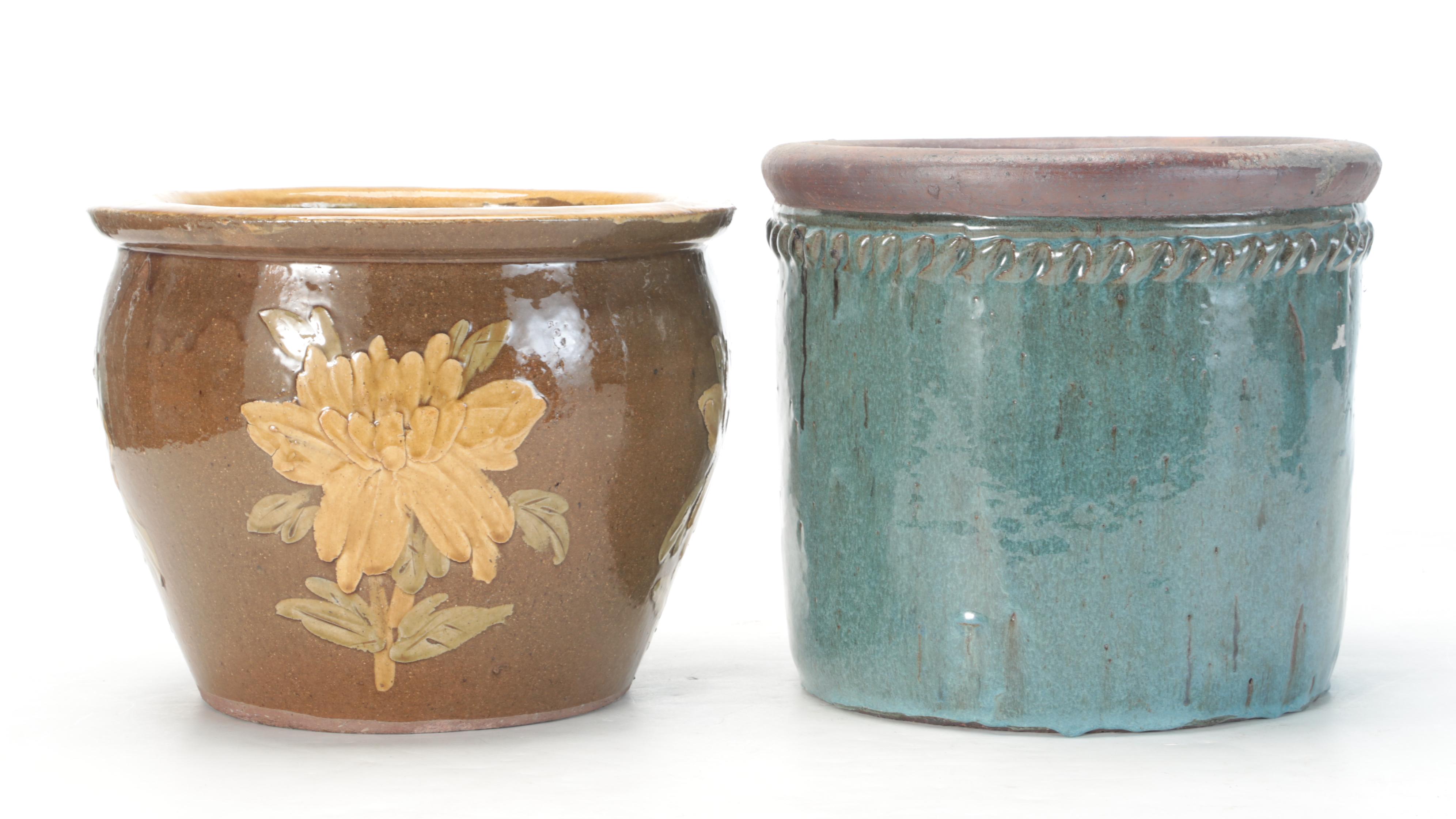 Chinese Shiwan Style and Other Earthenware Planters