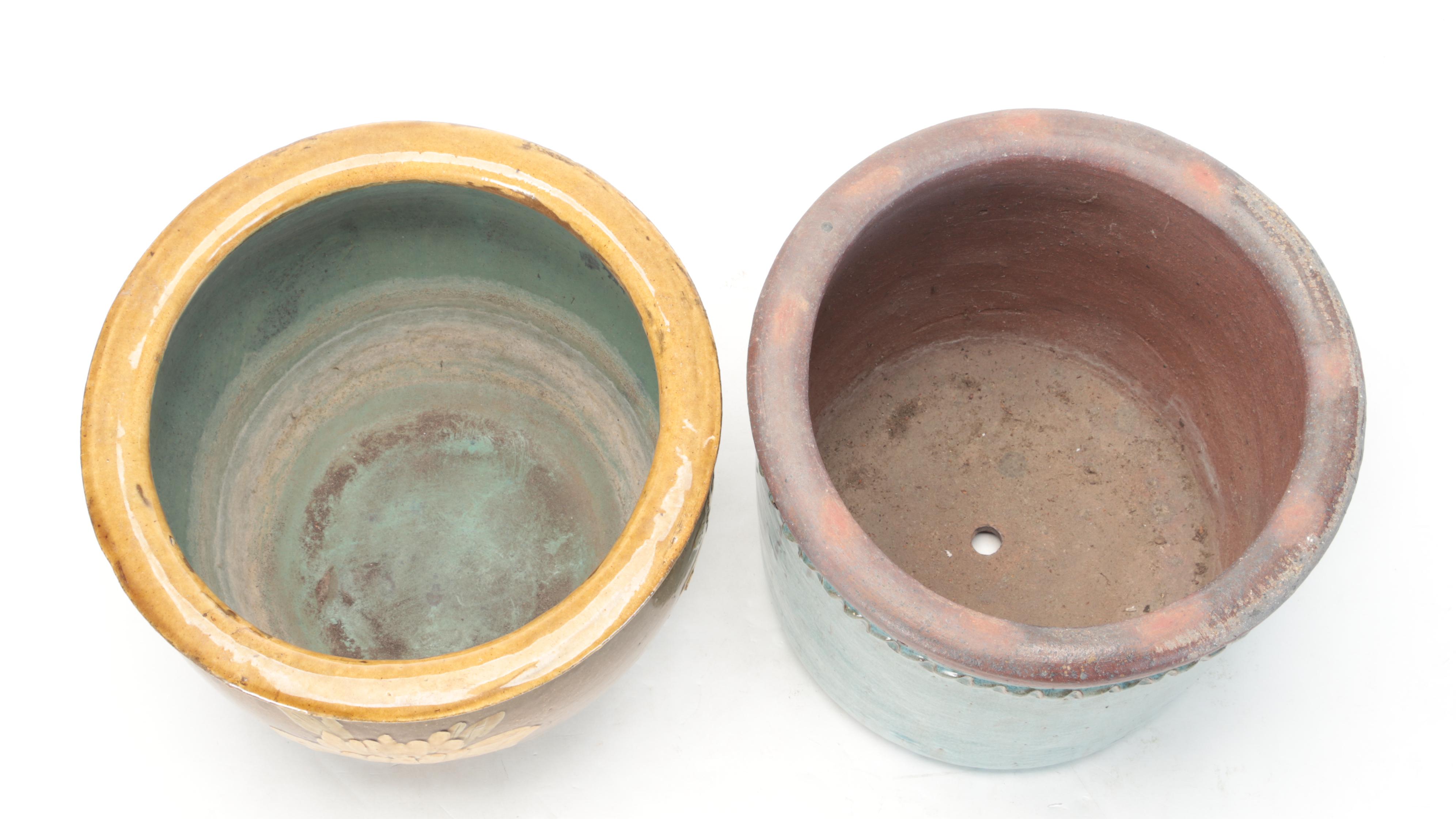 Chinese Shiwan Style and Other Earthenware Planters