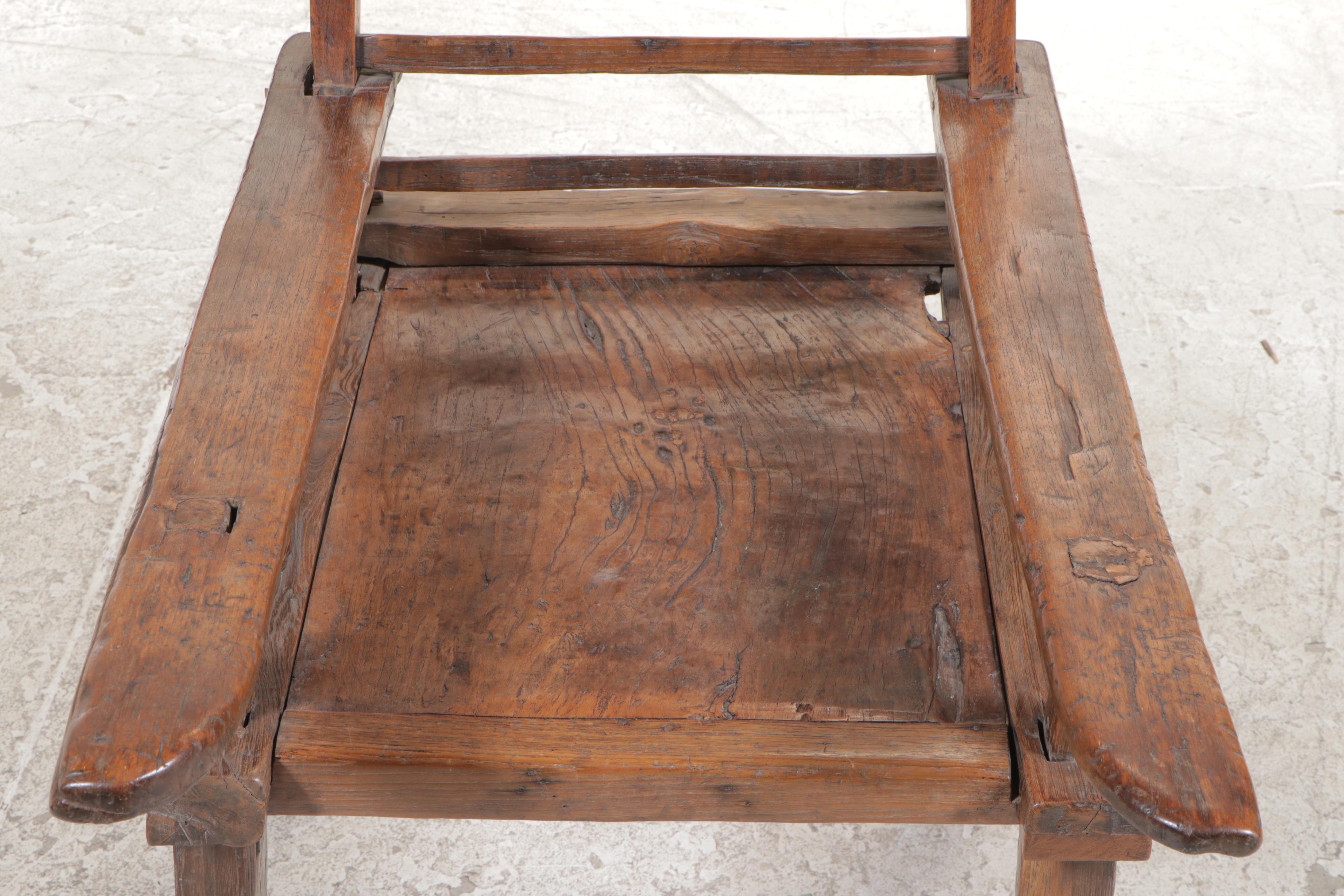 Indonesian Teak Planter's Chair, Mid-20th Century