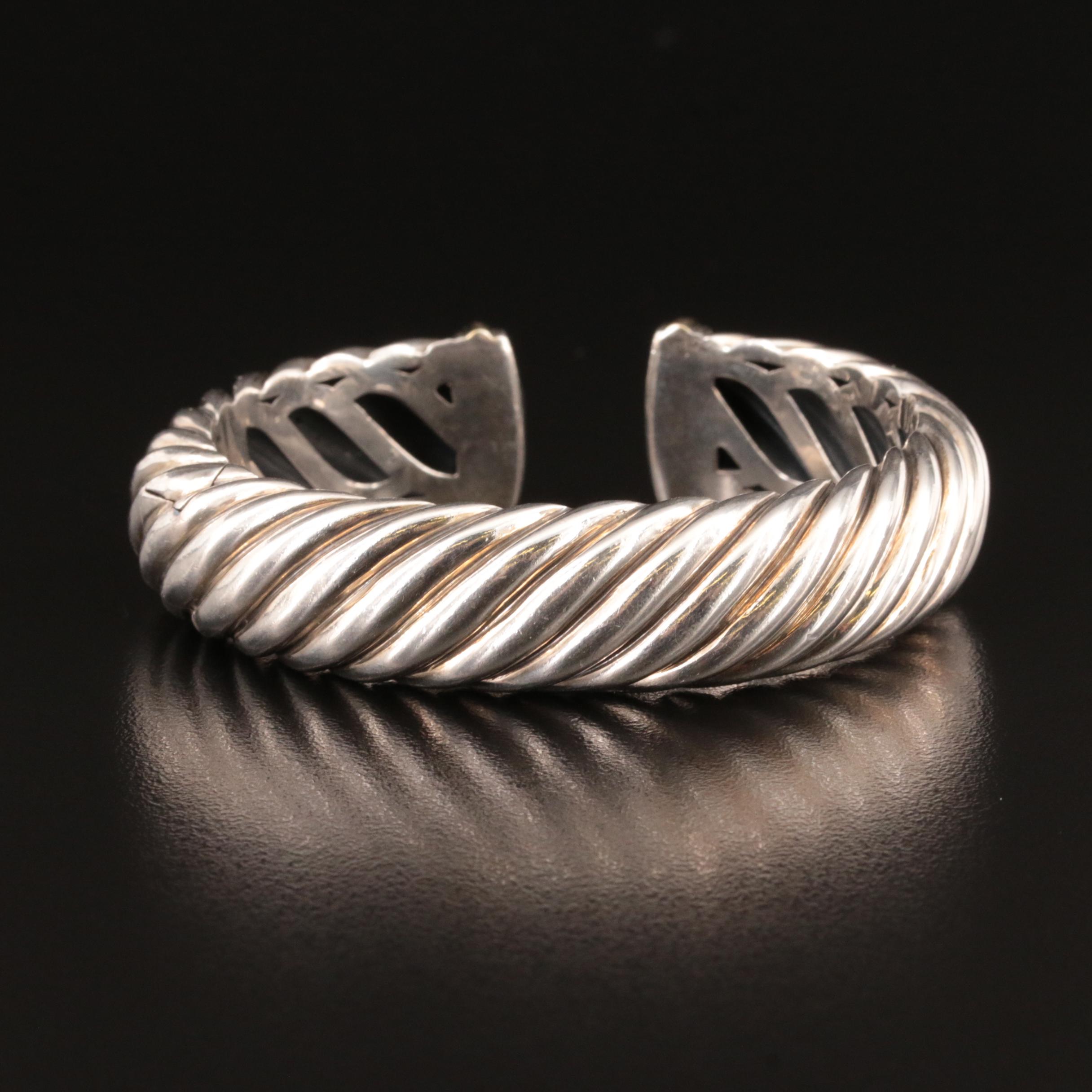 David Yurman Sterling Sculpted Cable Bracelet