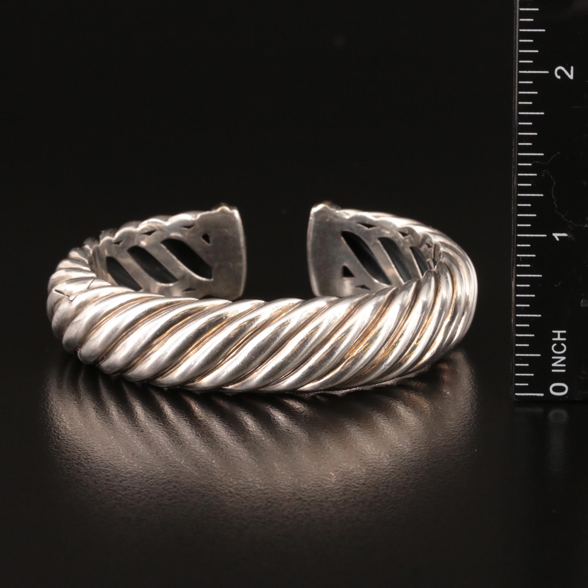 David Yurman Sterling Sculpted Cable Bracelet