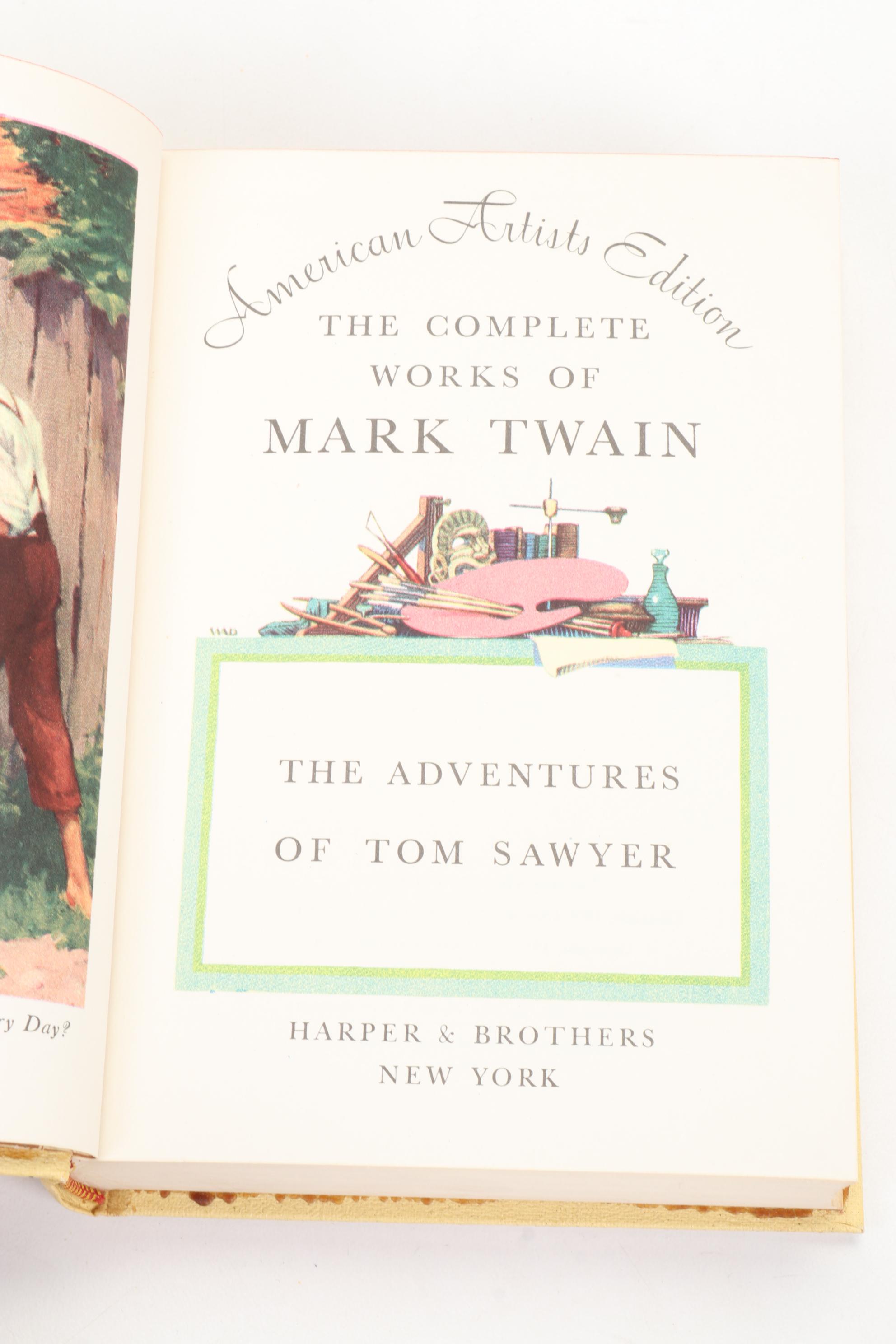 American Artists Edition "The Complete Works of Mark Twain" Partial Set, 1937–39