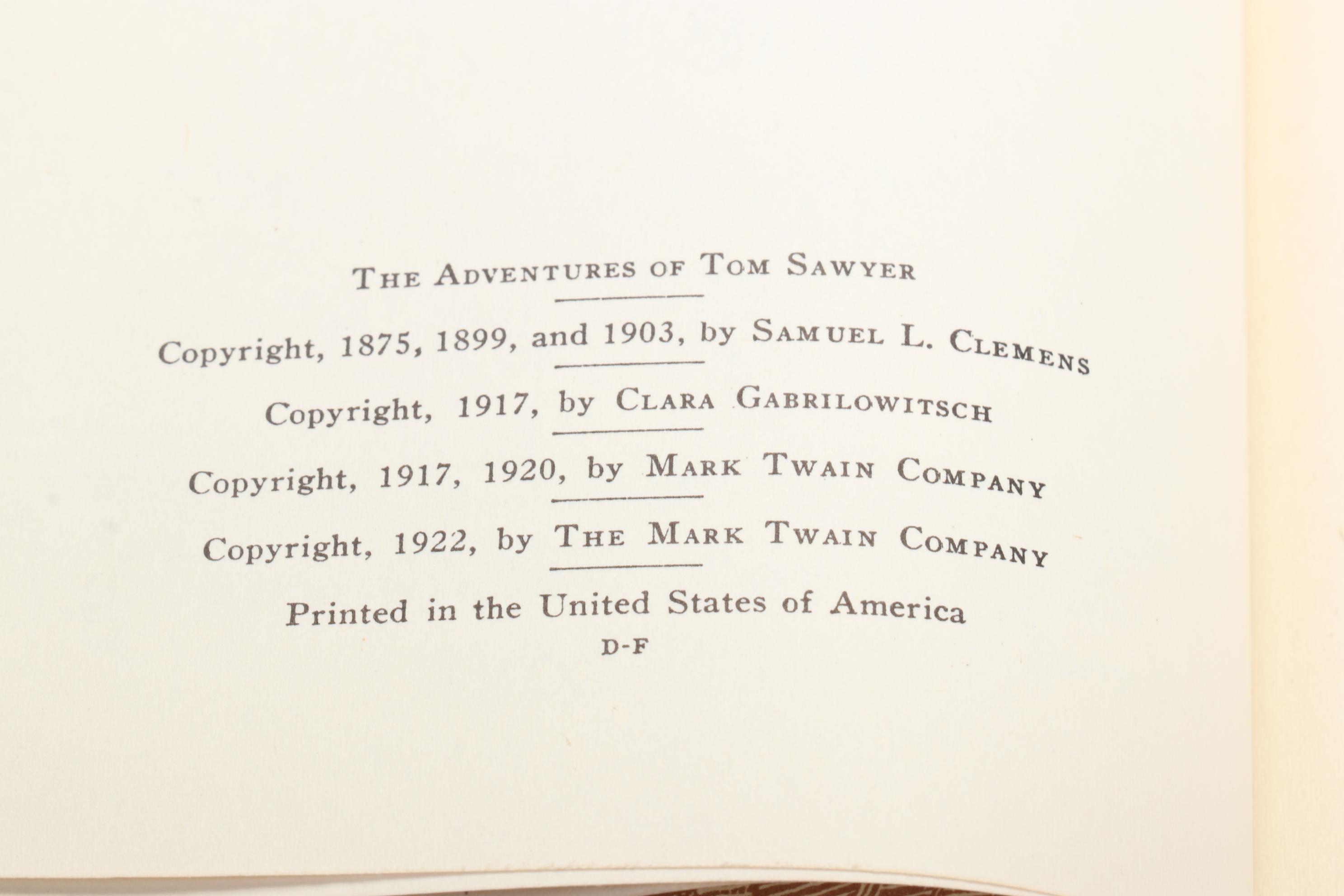 American Artists Edition "The Complete Works of Mark Twain" Partial Set, 1937–39