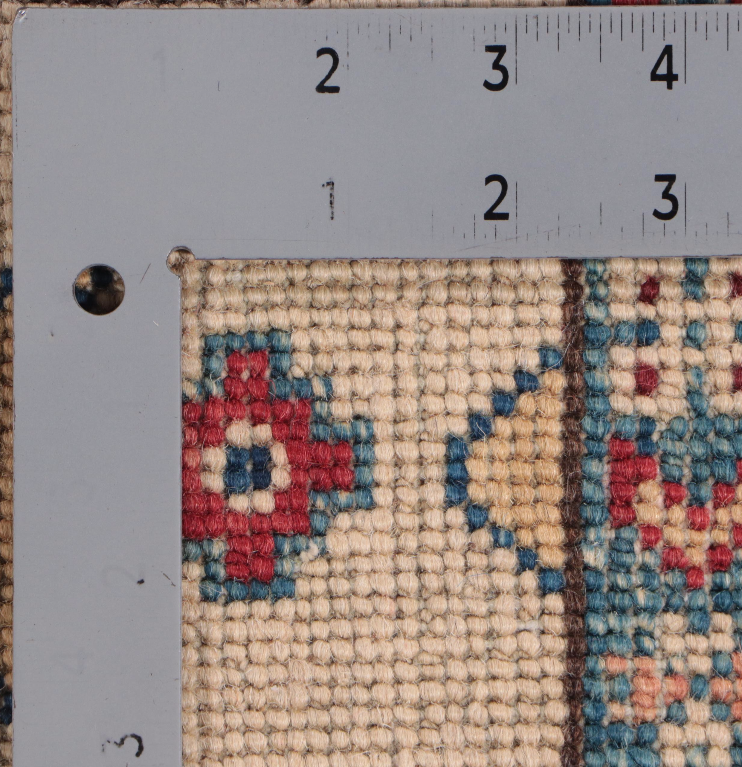 2'8 x 9'11 Hand-Knotted Pakistani Kazak-Style Carpet Runner