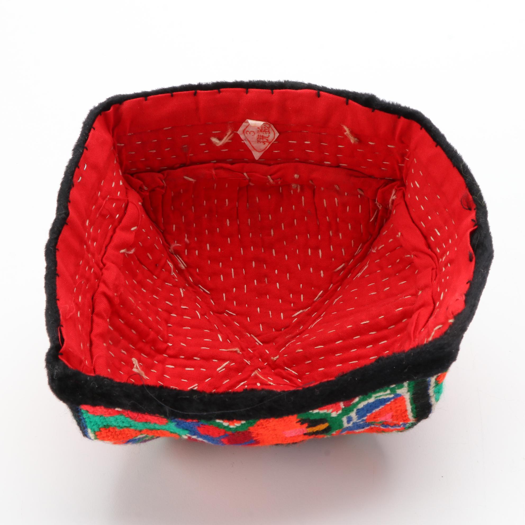 Uyghur/Kashgar Style Embroidered Woven Doppa Hat