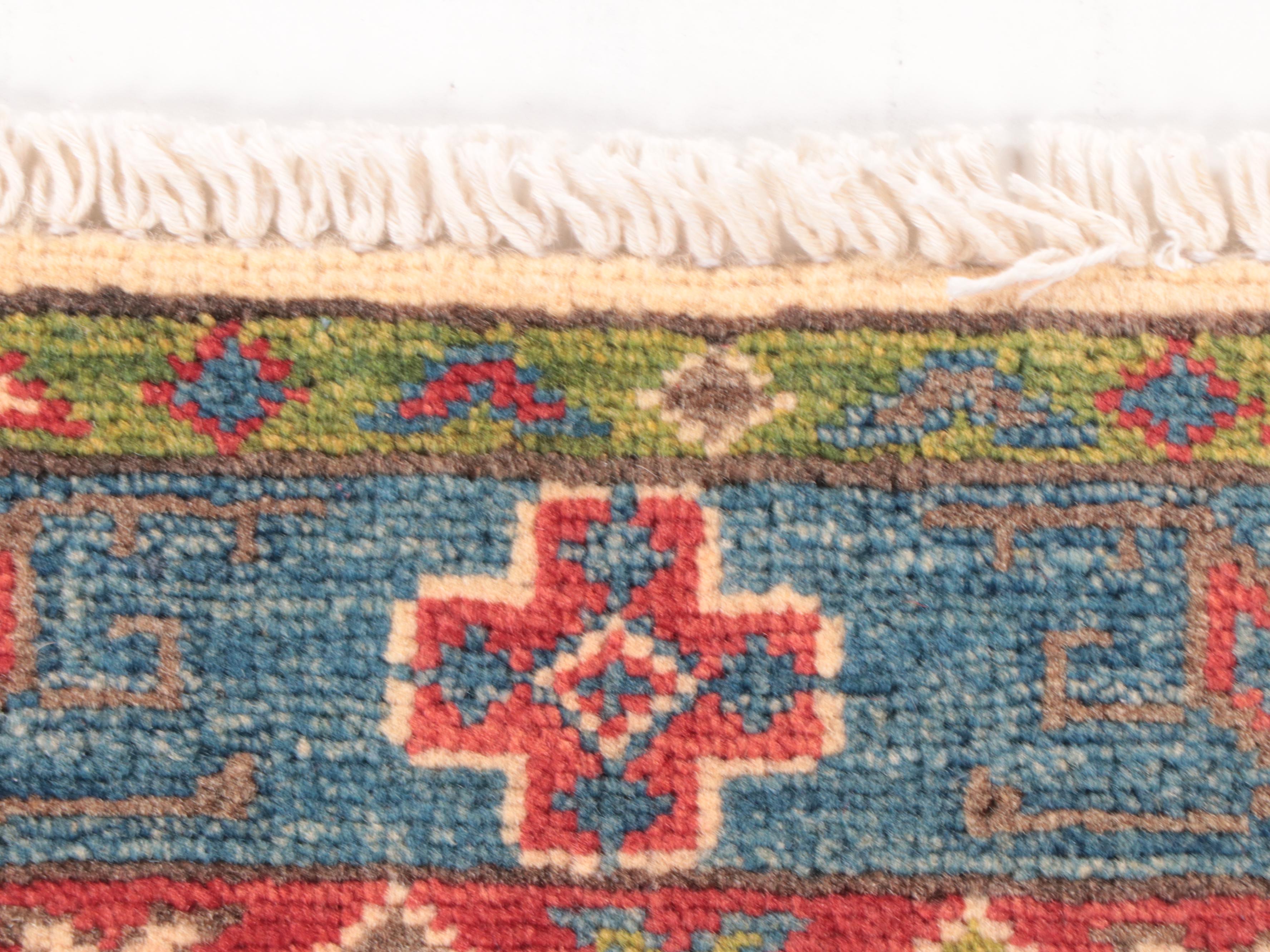 2'10 x 3'11 Hand-Knotted Pakistani Kazak-Style Accent Rug