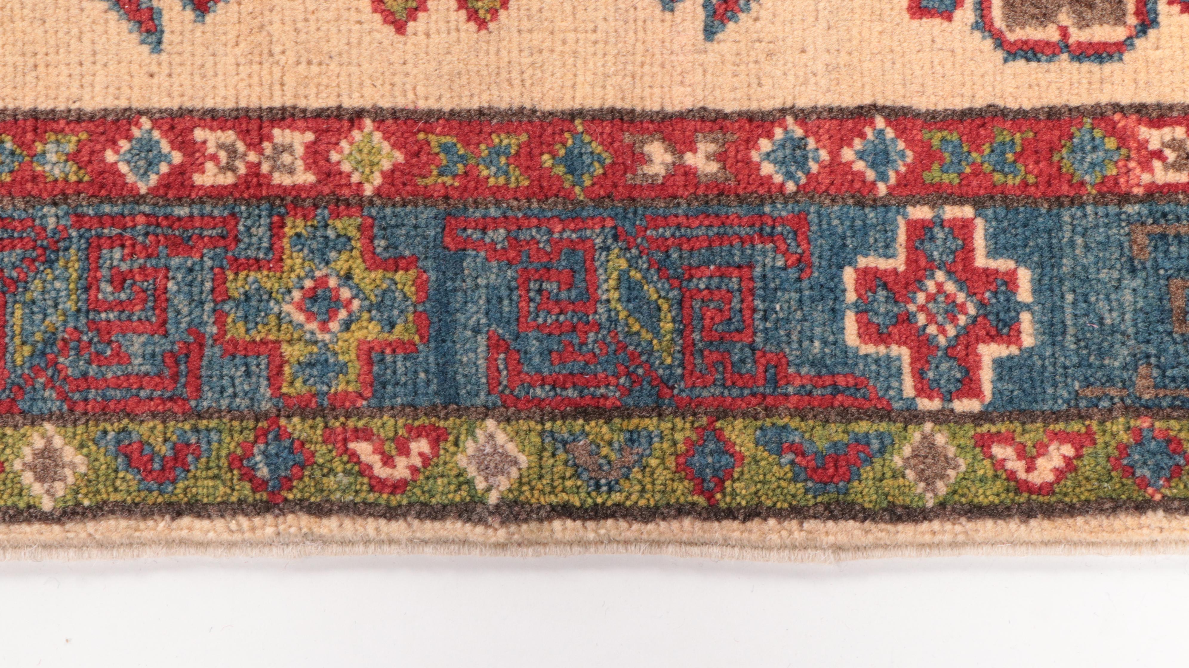 2'10 x 3'11 Hand-Knotted Pakistani Kazak-Style Accent Rug