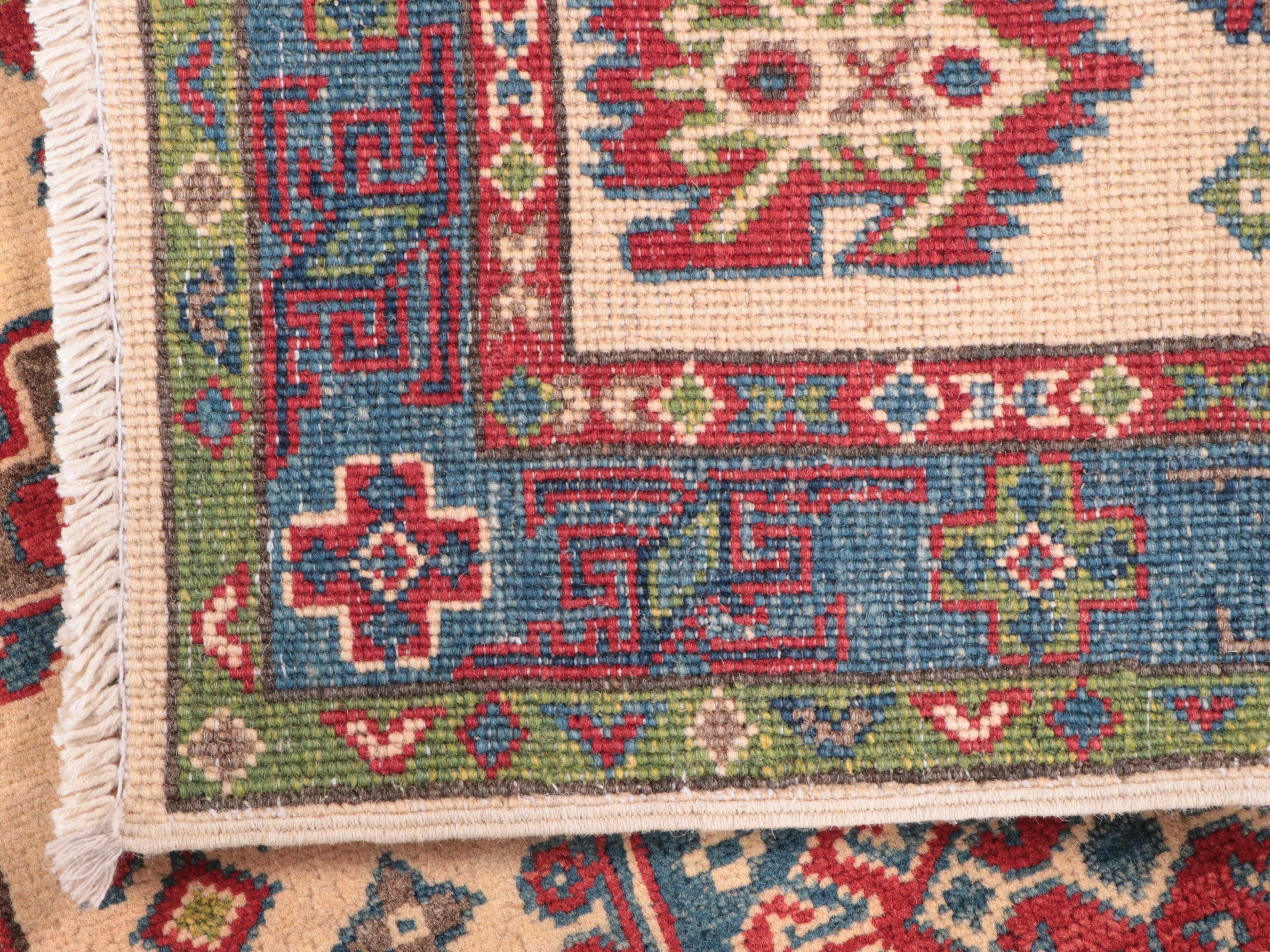 2'10 x 3'11 Hand-Knotted Pakistani Kazak-Style Accent Rug