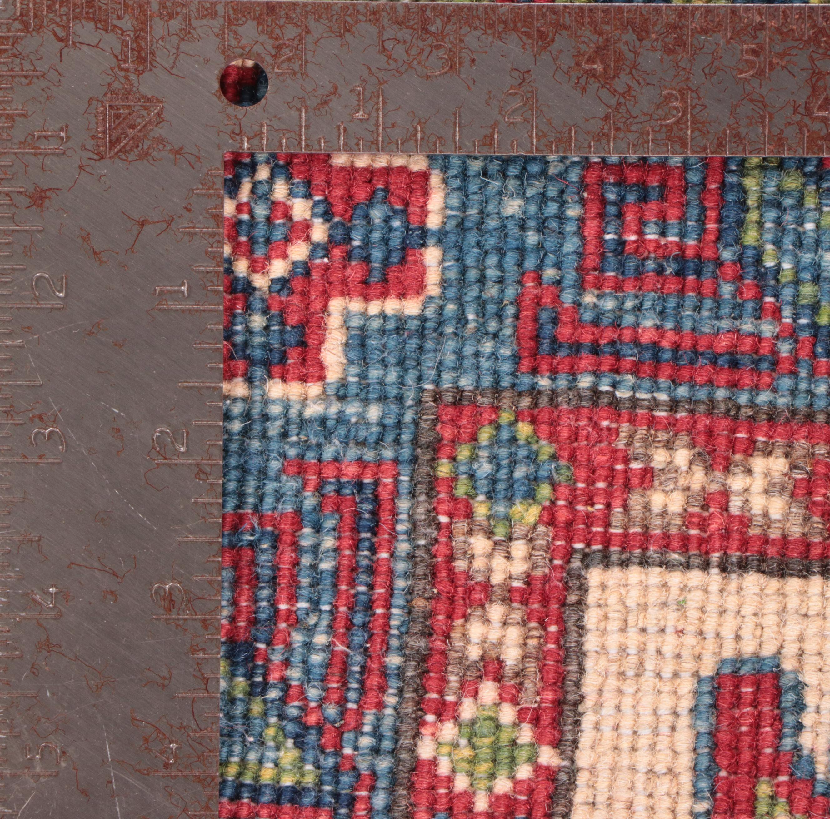 2'10 x 3'11 Hand-Knotted Pakistani Kazak-Style Accent Rug