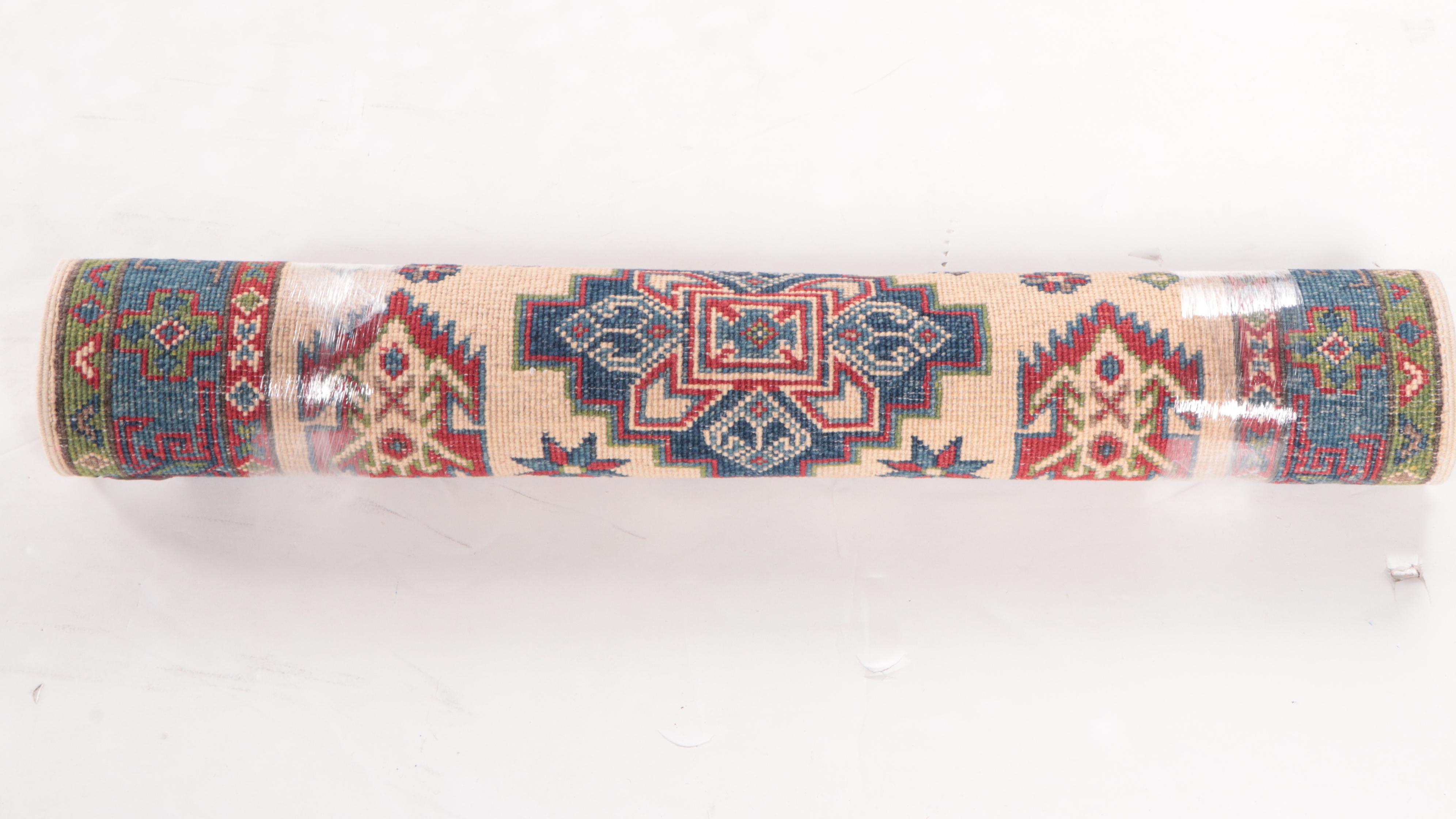 2'10 x 3'11 Hand-Knotted Pakistani Kazak-Style Accent Rug