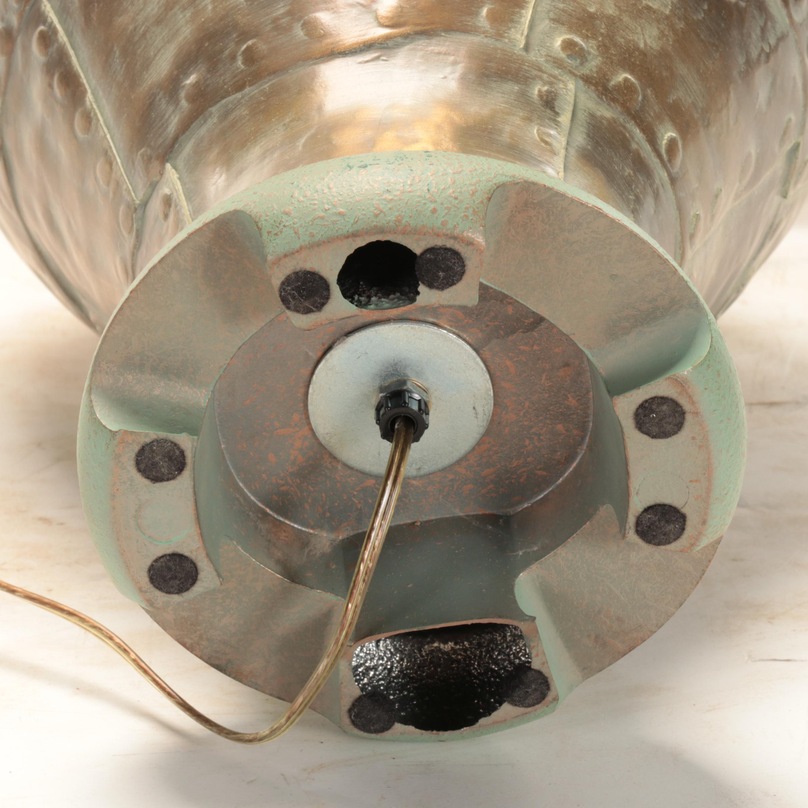 Ethan Allen Table Lamp in Metallic Rivet Finish