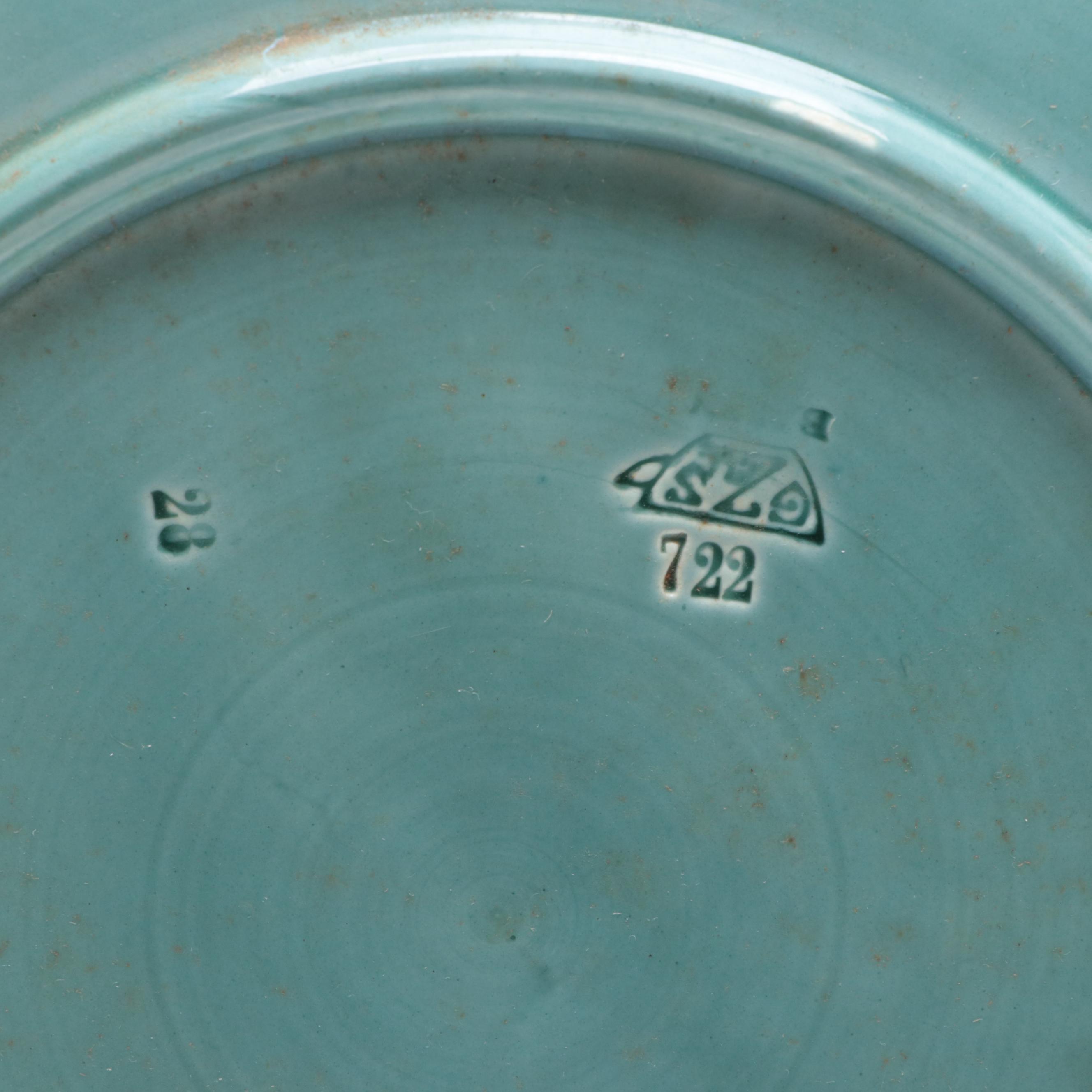 Zell German Majolica Dandelion Plate, Late 19th to Early 20th Century