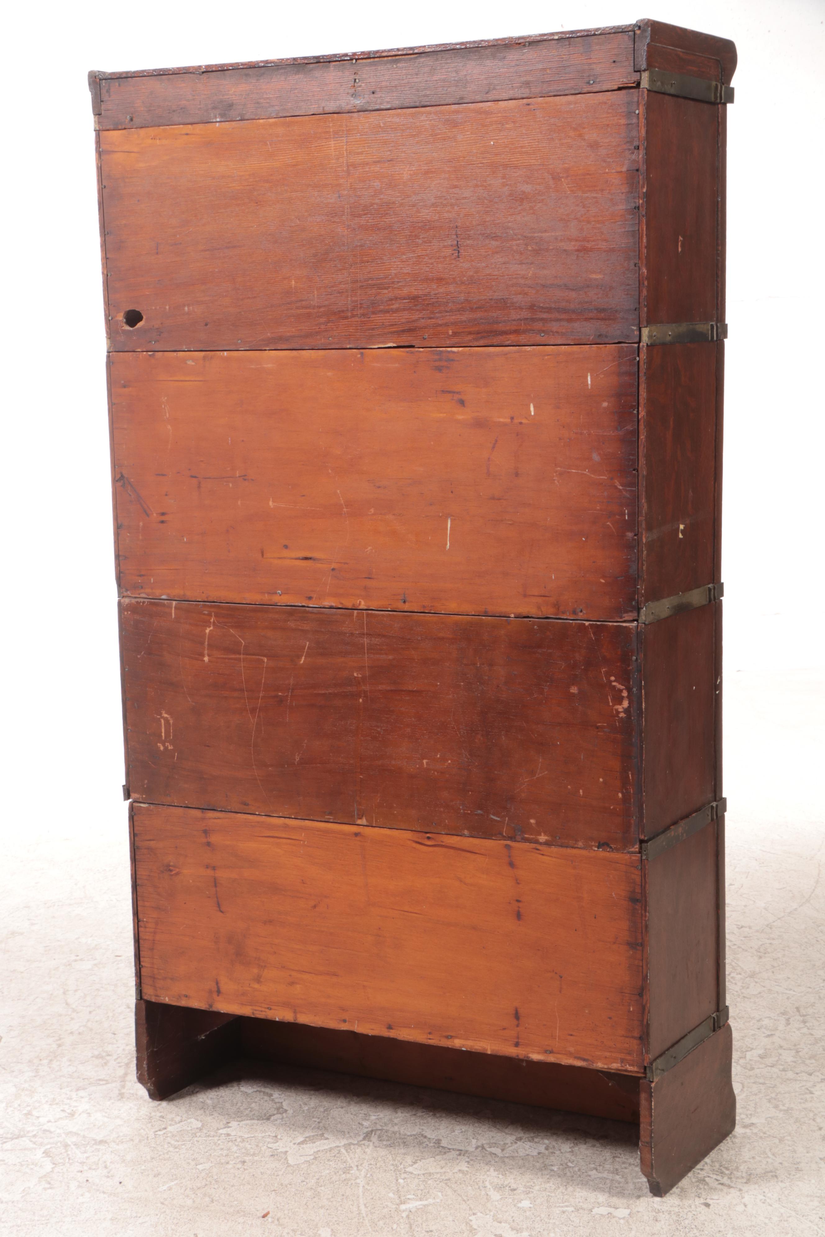 The Globe-Wernicke Co. Oak Four-Stack Barrister's Bookcase, Early 20th Century