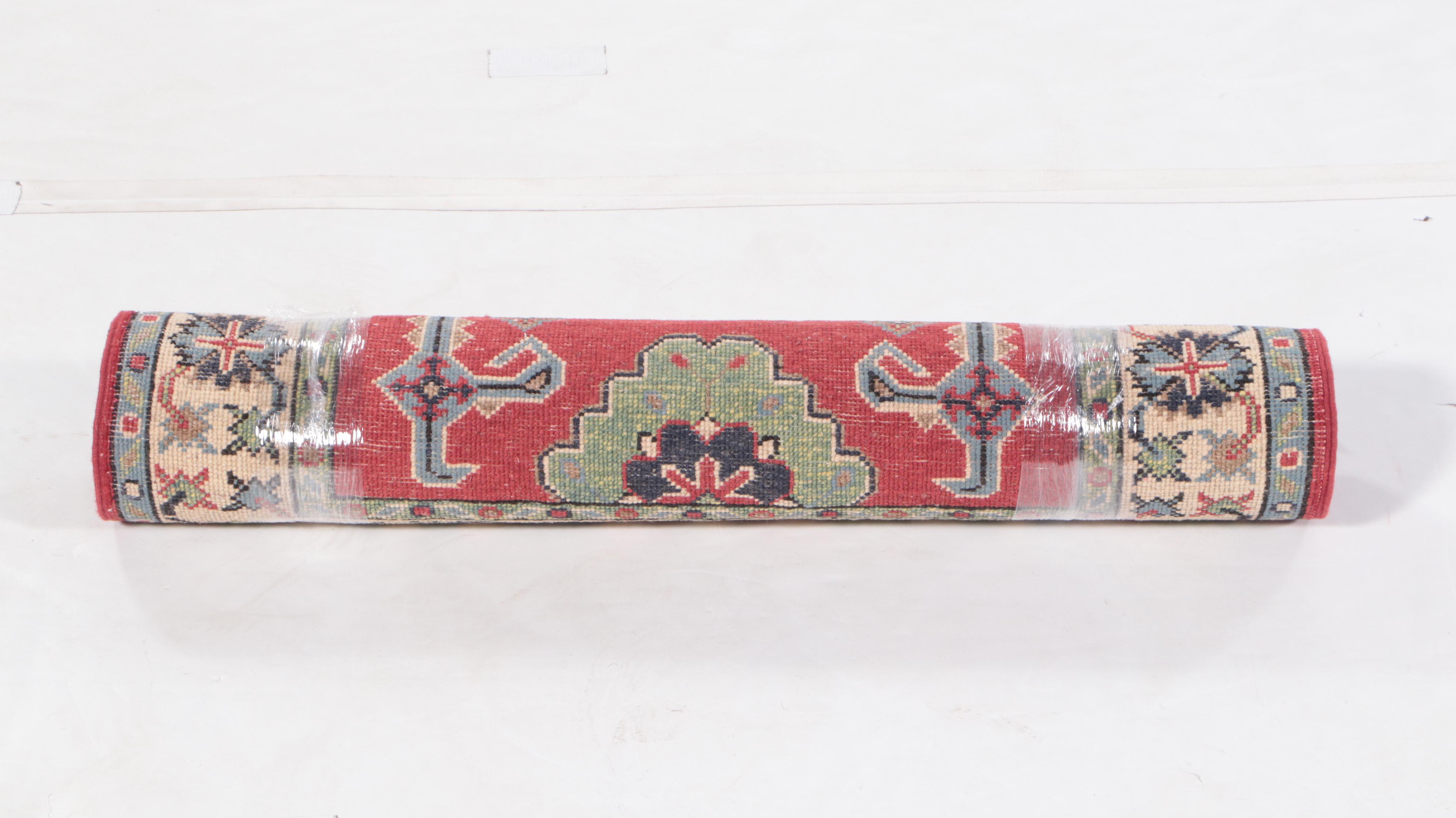 2'6 x 3'11 Hand-Knotted Pakistani Kazak-Style Accent Rug