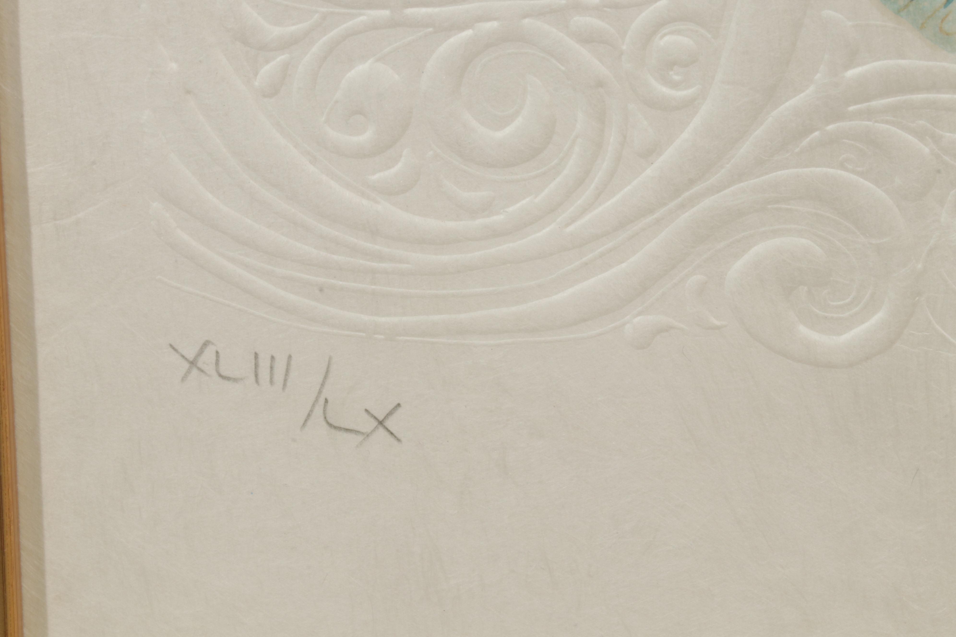 Àlvar Suñol "Suite Biblique II" Series Embossed Lithograph "The Exodus," 1990